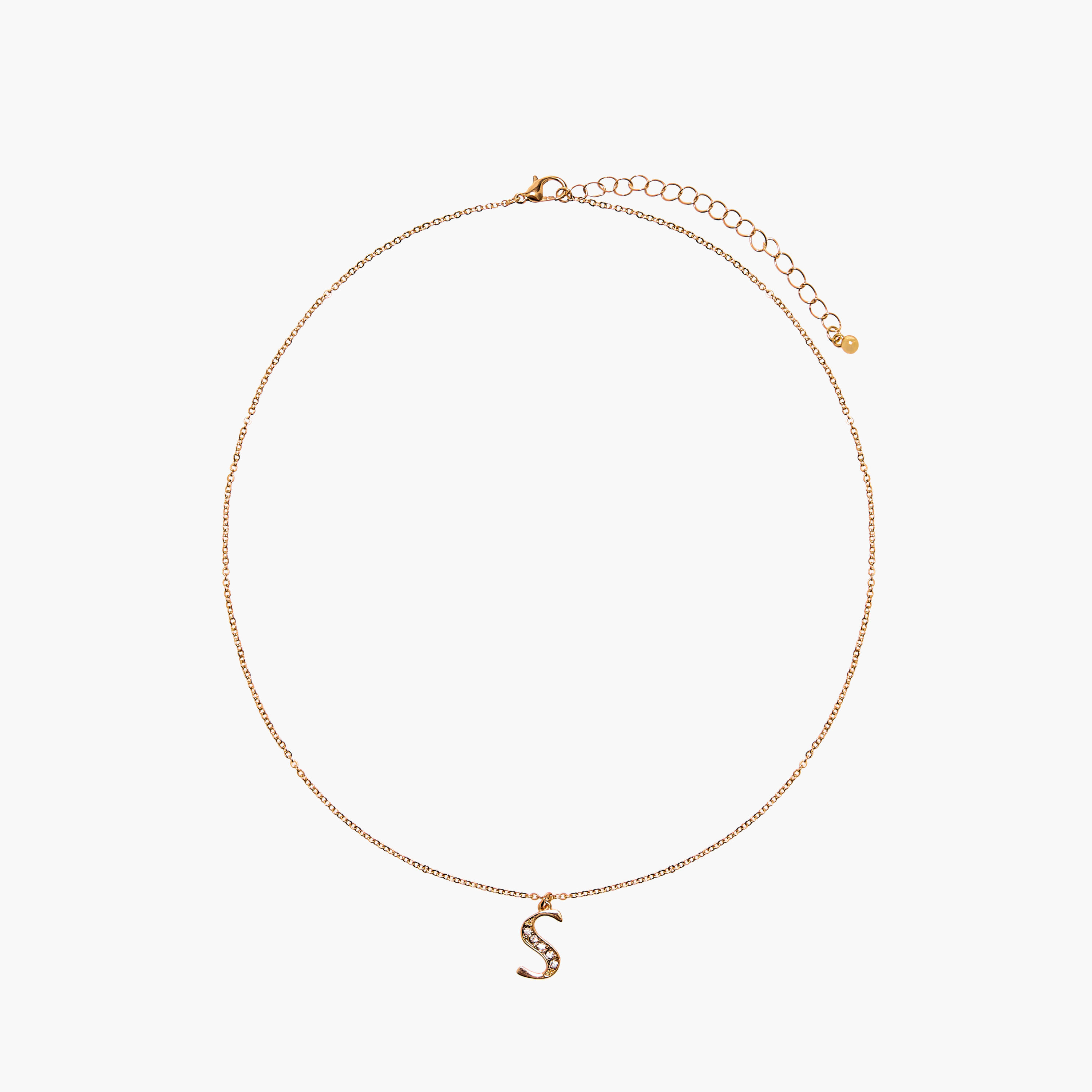 عقد بدلّاية حرف S ومشبك إغلاق-women-watchesandjewellery-jewellery-necklacesandpendants-image-1