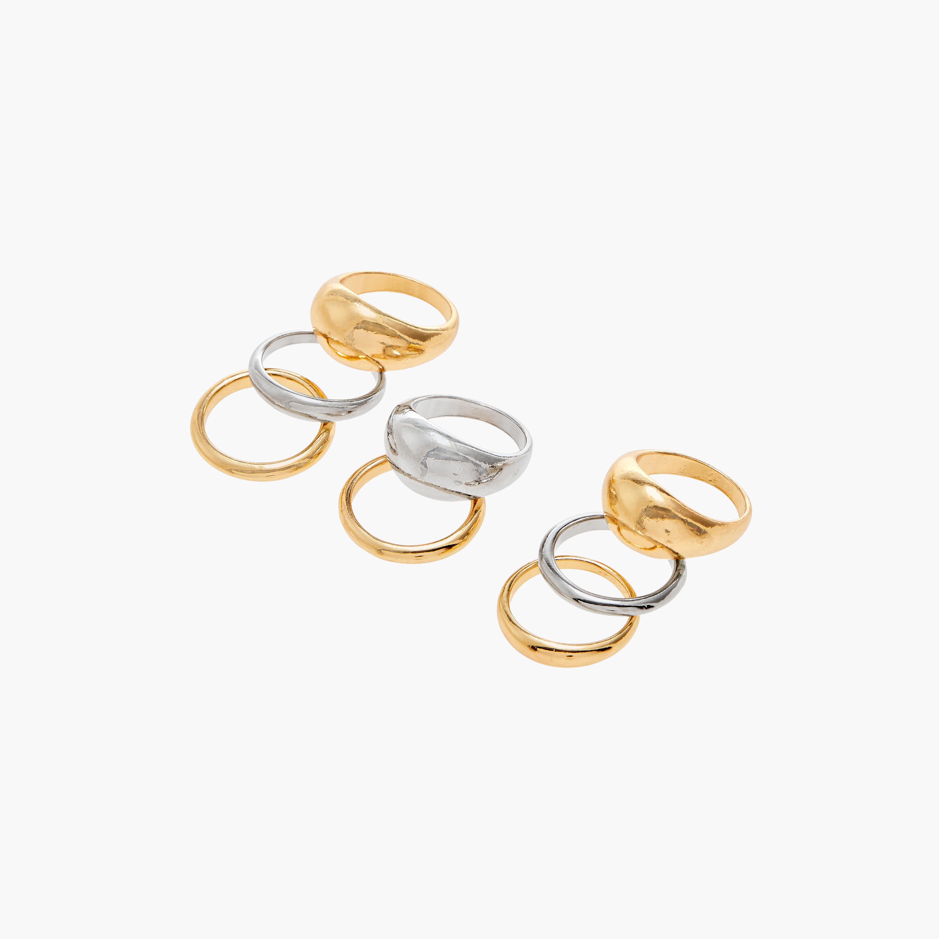 خواتم ميتاليك متنوعة - طقم من 8 قطع-women-watchesandjewellery-jewellery-rings-image-5