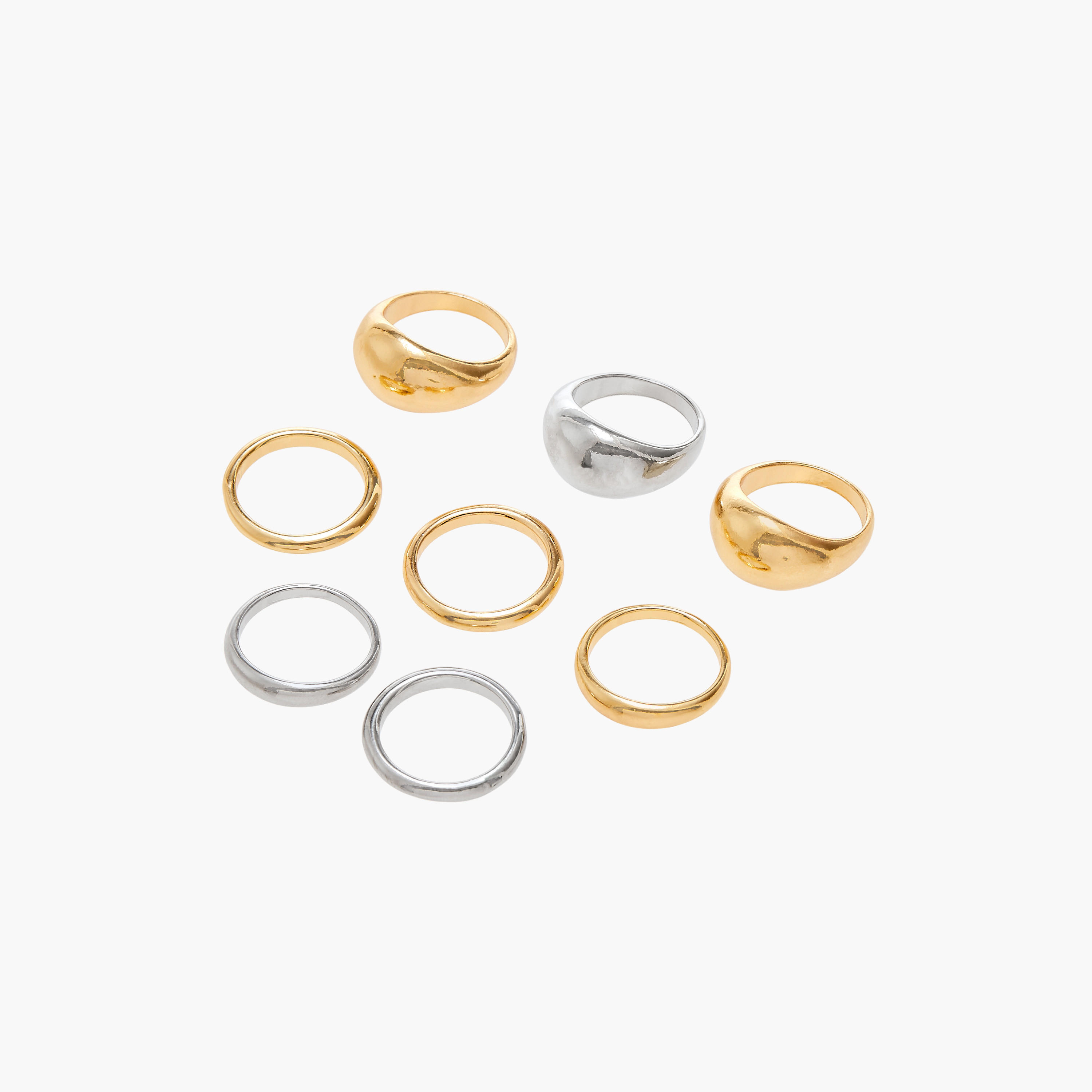 خواتم ميتاليك متنوعة - طقم من 8 قطع-women-watchesandjewellery-jewellery-rings-image-3