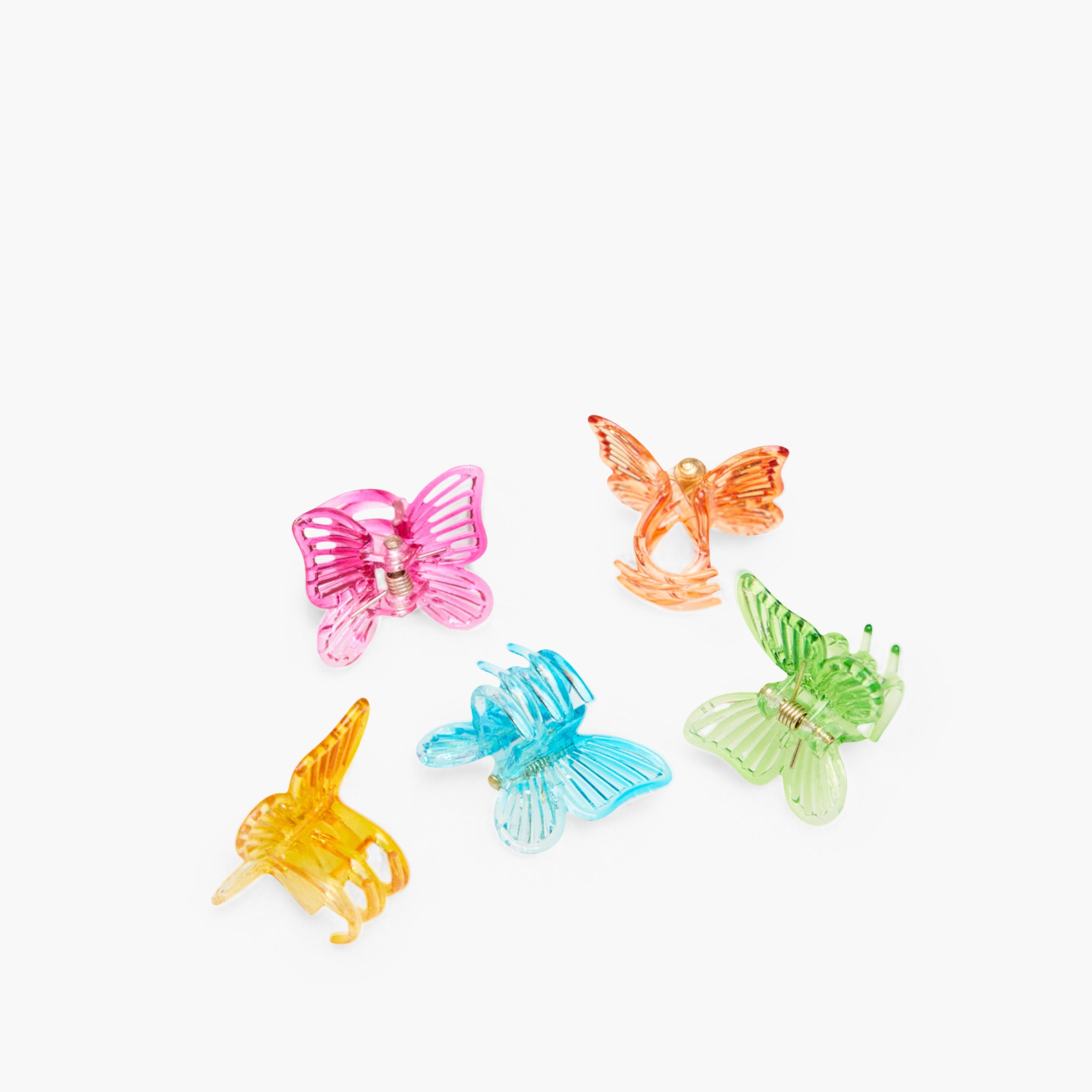مشابك شعر بتصميم فراشة - طقم 10 قطع-women-hairaccessories-clamps-image-10