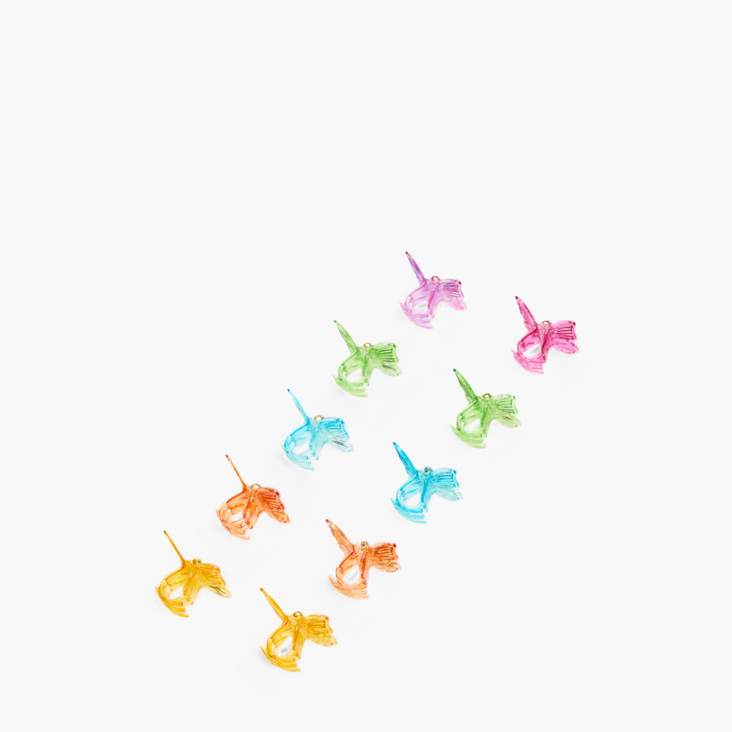 مشابك شعر بتصميم فراشة - طقم 10 قطع-women-hairaccessories-clamps-image-9