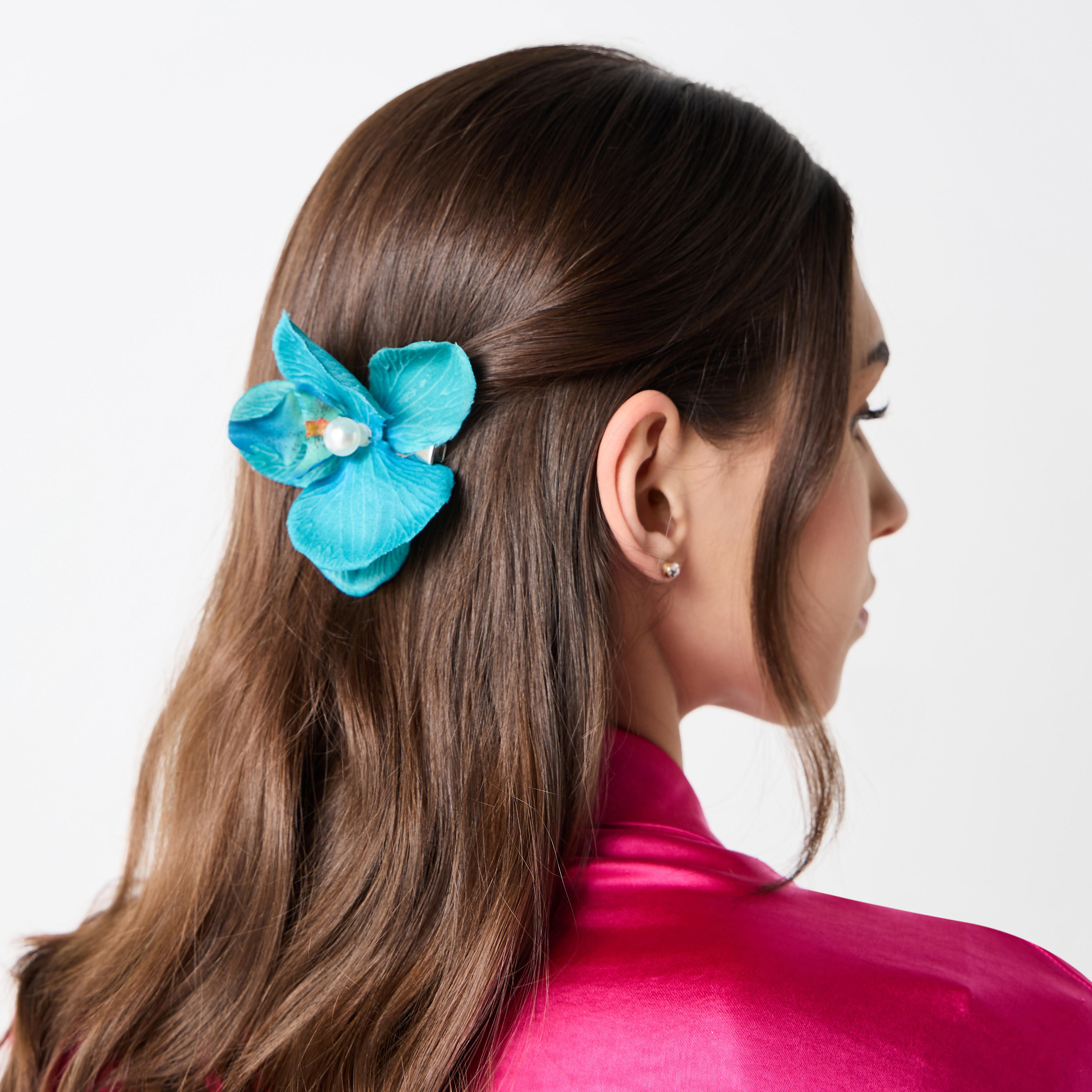 مشابك شعر بزينة زهرة - طقم من قطعتين-women-hairaccessories-clips-image-2