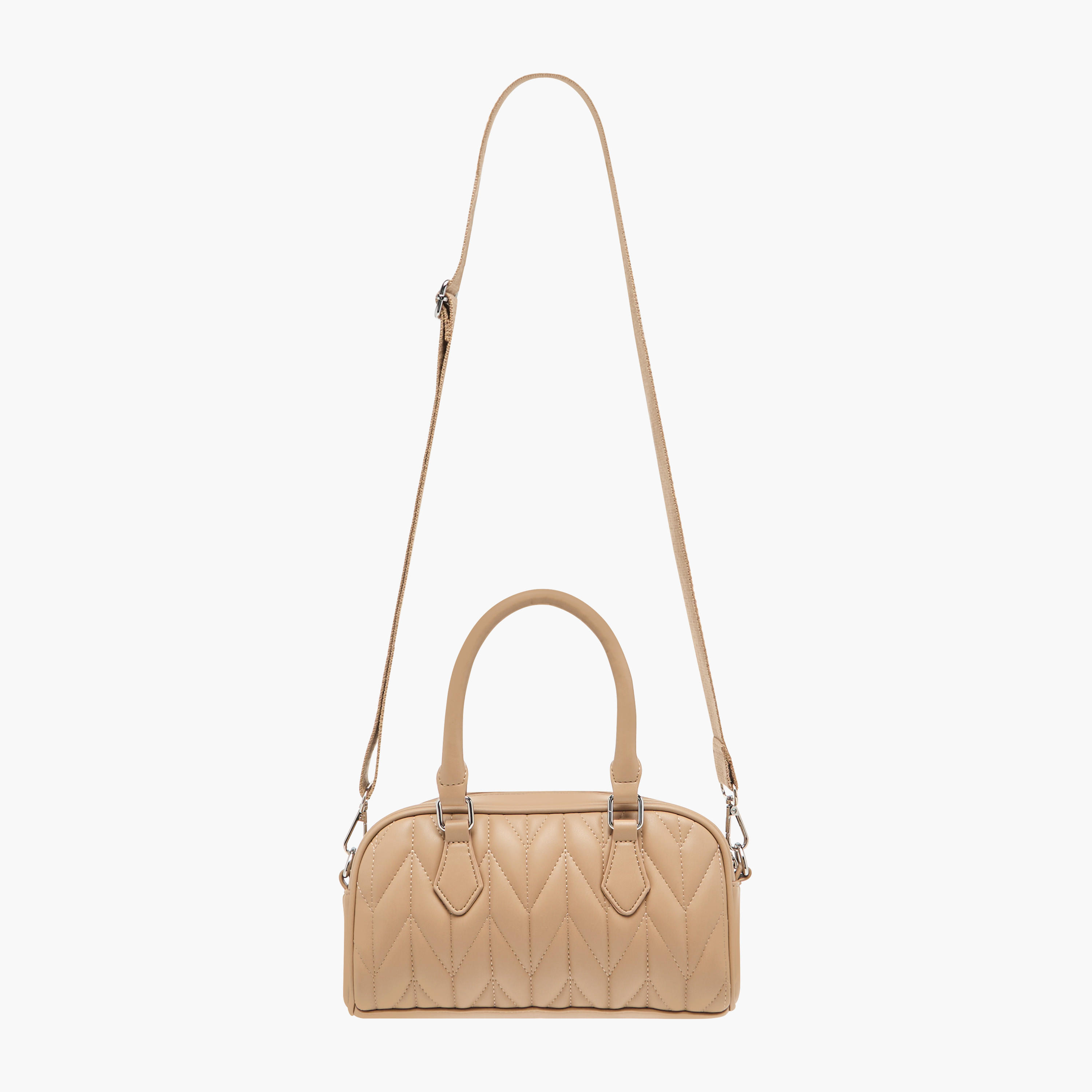 Quilted Crossbody Bag with Detachable Strap and Zip Closure-women-bagsandwallets-handbags-image-3