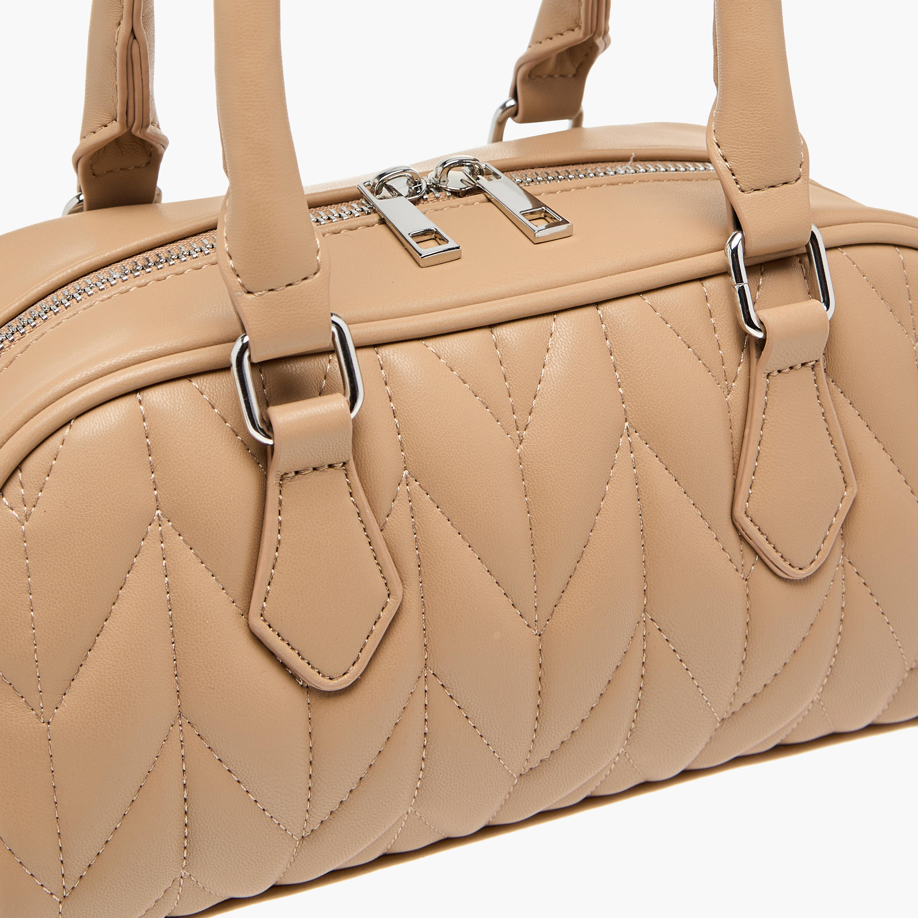 Quilted Crossbody Bag with Detachable Strap and Zip Closure-women-bagsandwallets-handbags-image-5