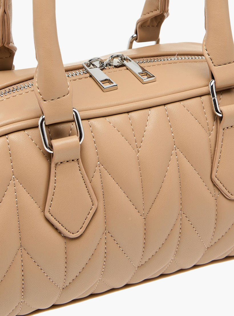 Quilted Crossbody Bag with Detachable Strap and Zip Closure-women-bagsandwallets-handbags-image-5