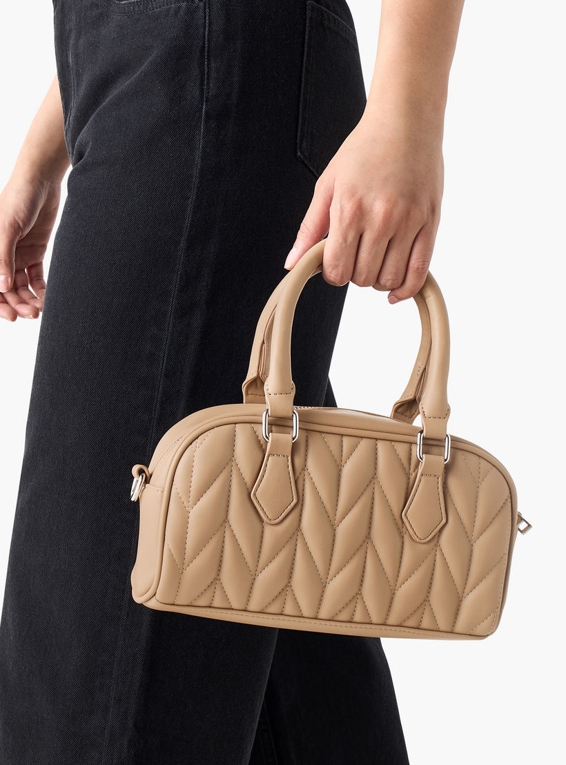 Quilted Crossbody Bag with Detachable Strap and Zip Closure-women-bagsandwallets-handbags-image-7