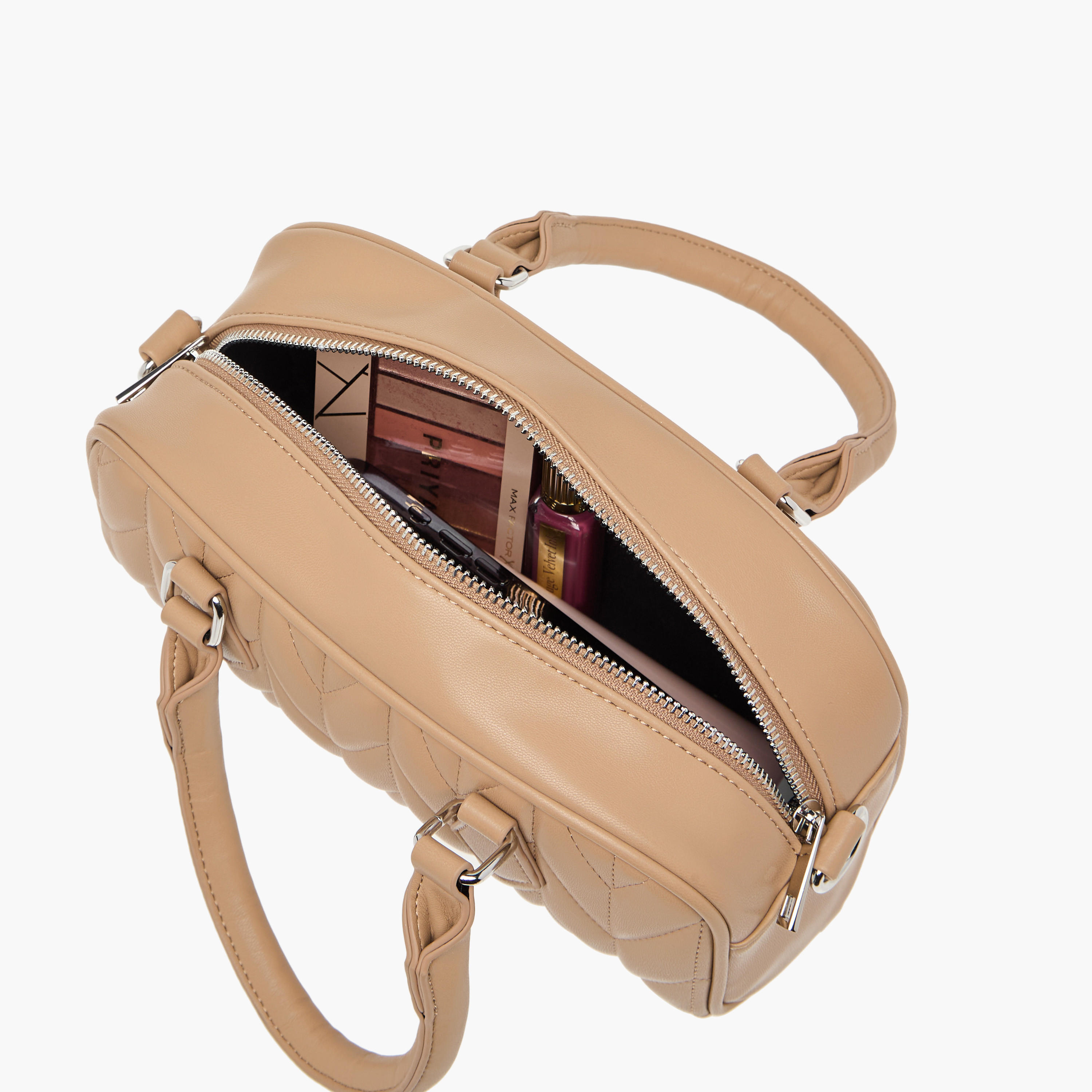 Quilted Crossbody Bag with Detachable Strap and Zip Closure-women-bagsandwallets-handbags-image-8