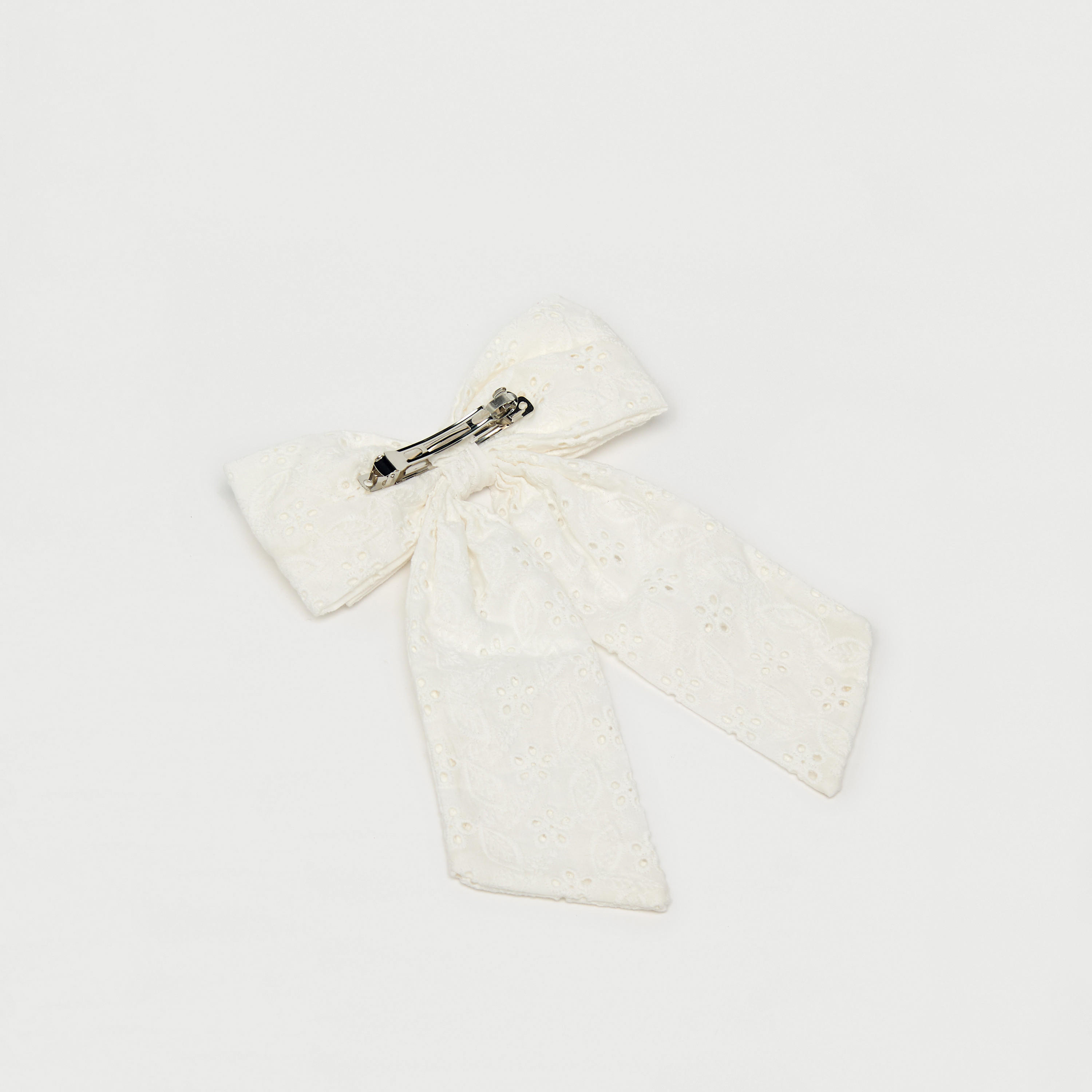 Schiffli Bow Barrette Hair Clip-women-hairaccessories-clips-image-4