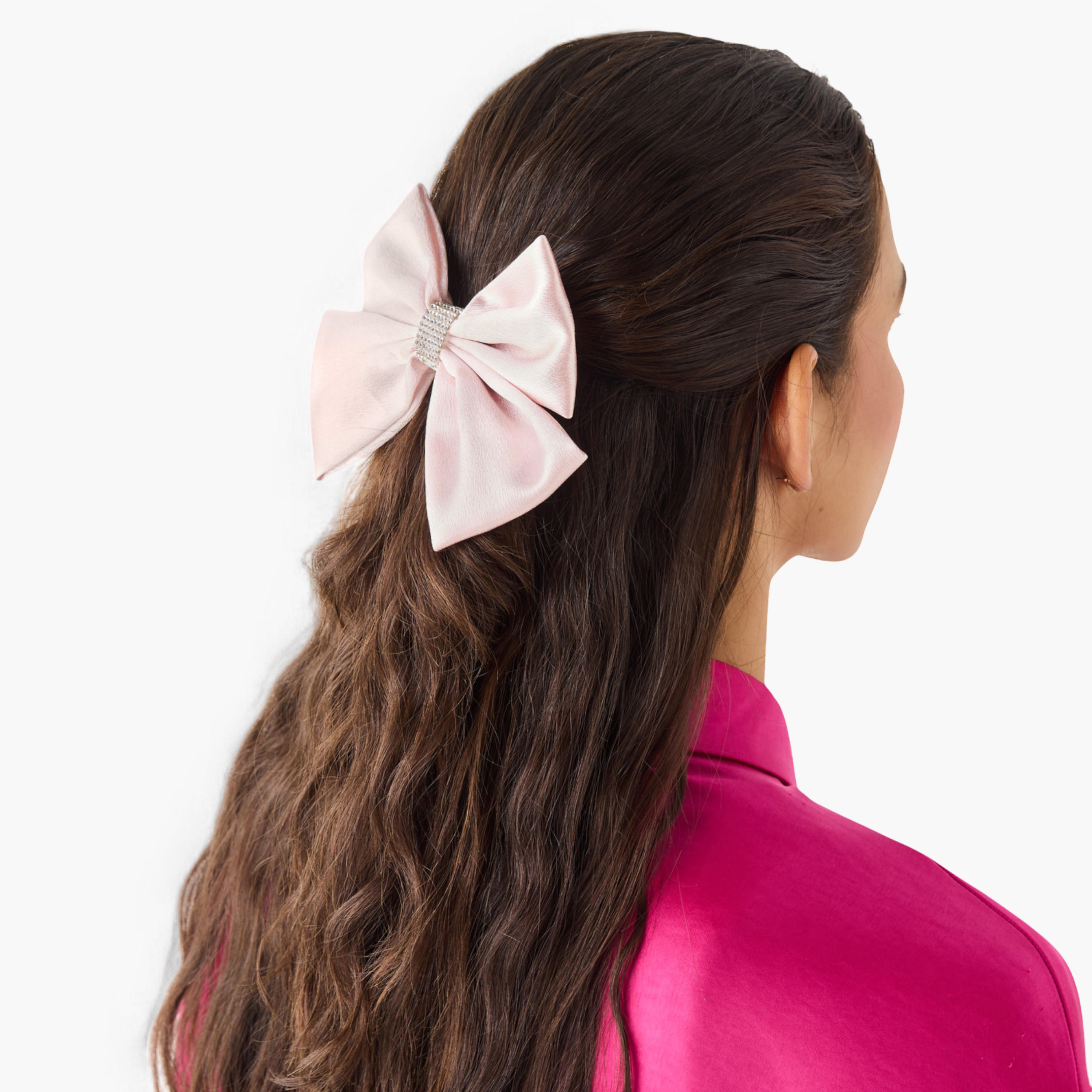 مشابك شعر مزينة بفيونكة - طقم قطعتين-women-hairaccessories-clips-image-2