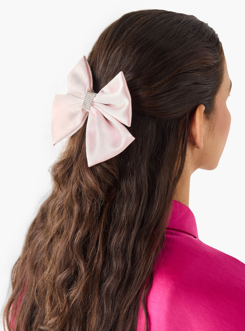 مشابك شعر مزينة بفيونكة - طقم قطعتين-women-hairaccessories-clips-image-2