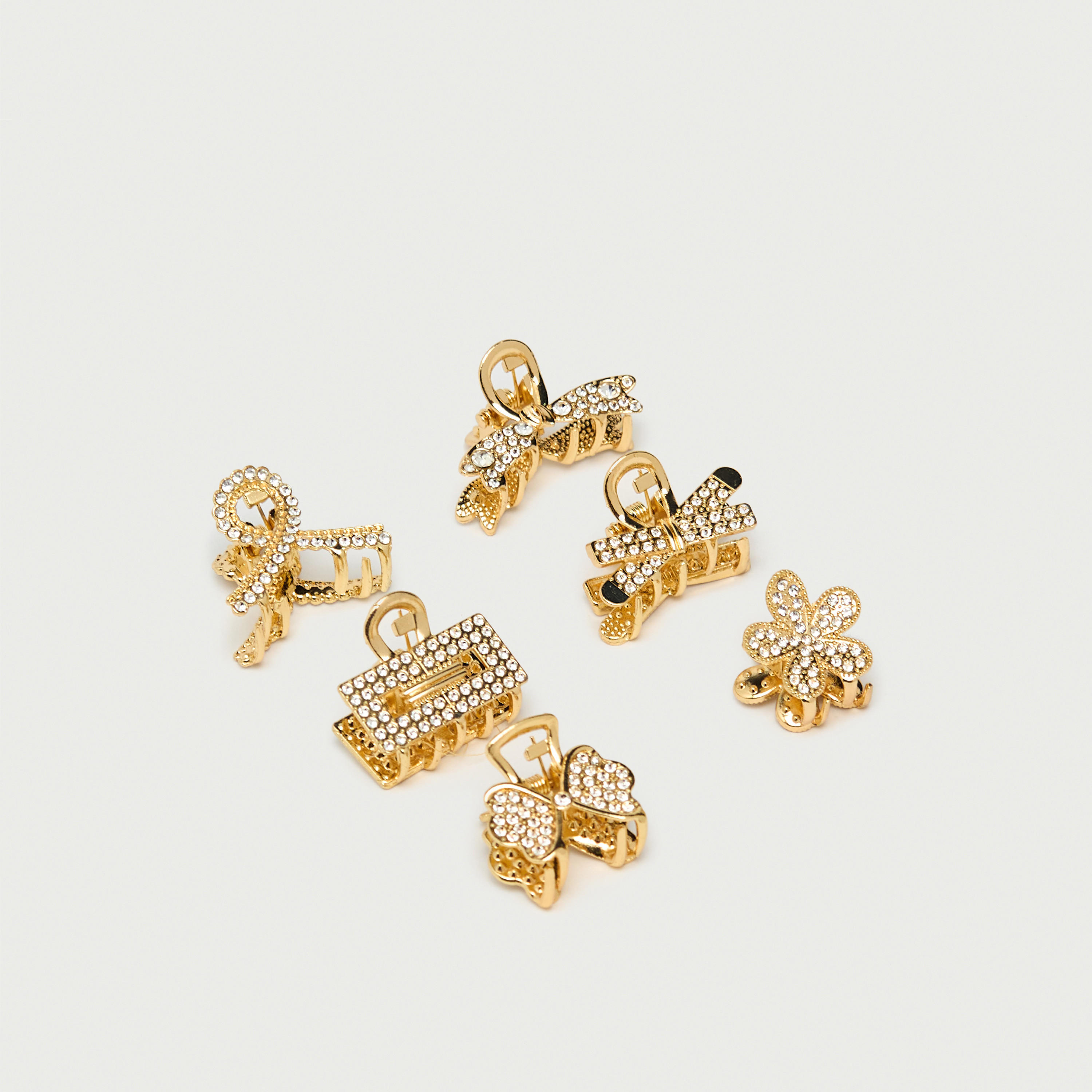 مشابك شعر مزينة - طقم 6 قطع-women-hairaccessories-clamps-image-1