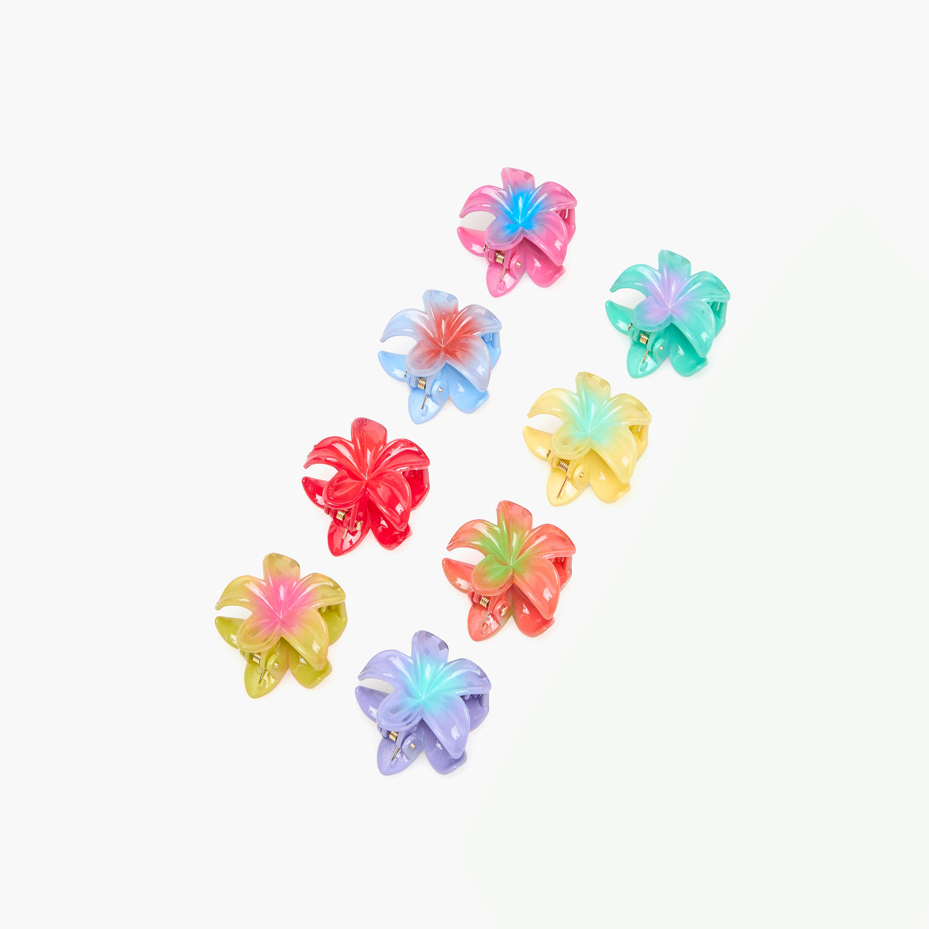 طقم مشابك شعر 8 قطع بتصميم زهرة-women-hairaccessories-clamps-image-10