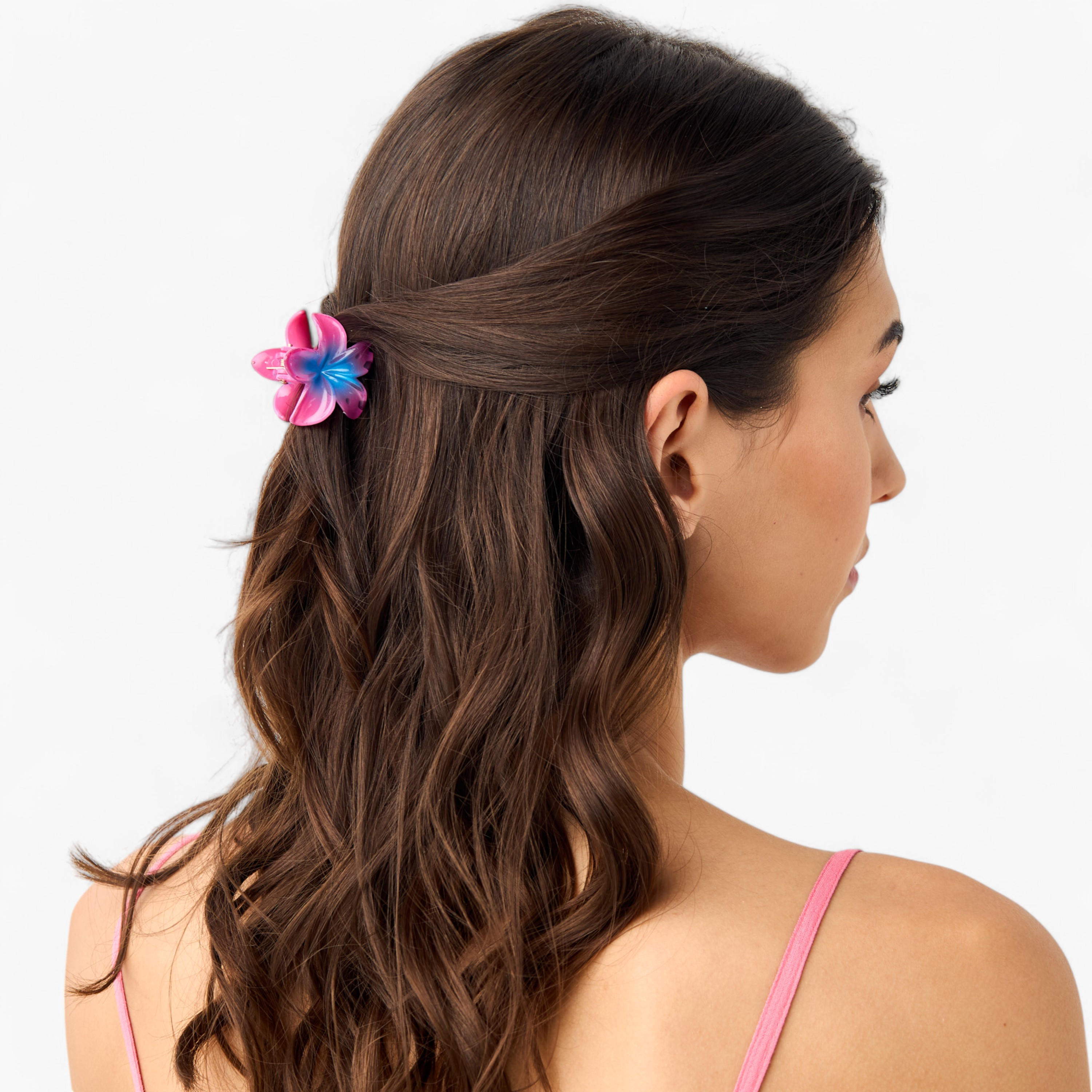 طقم مشابك شعر 8 قطع بتصميم زهرة-women-hairaccessories-clamps-image-2