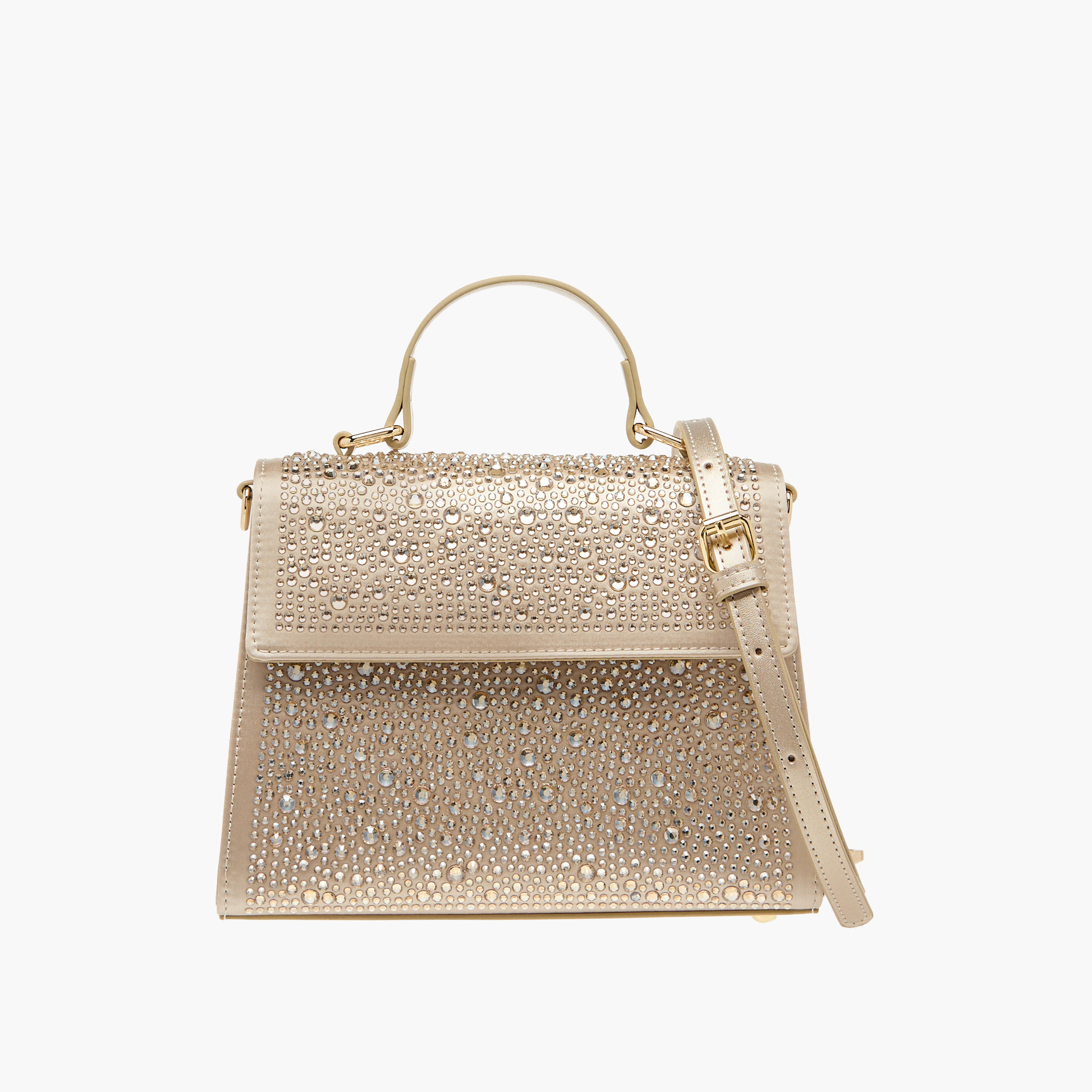 Embellished Crossbody Bag with Detachable Strap and Flap Closure-women-bagsandwallets-handbags-image-1