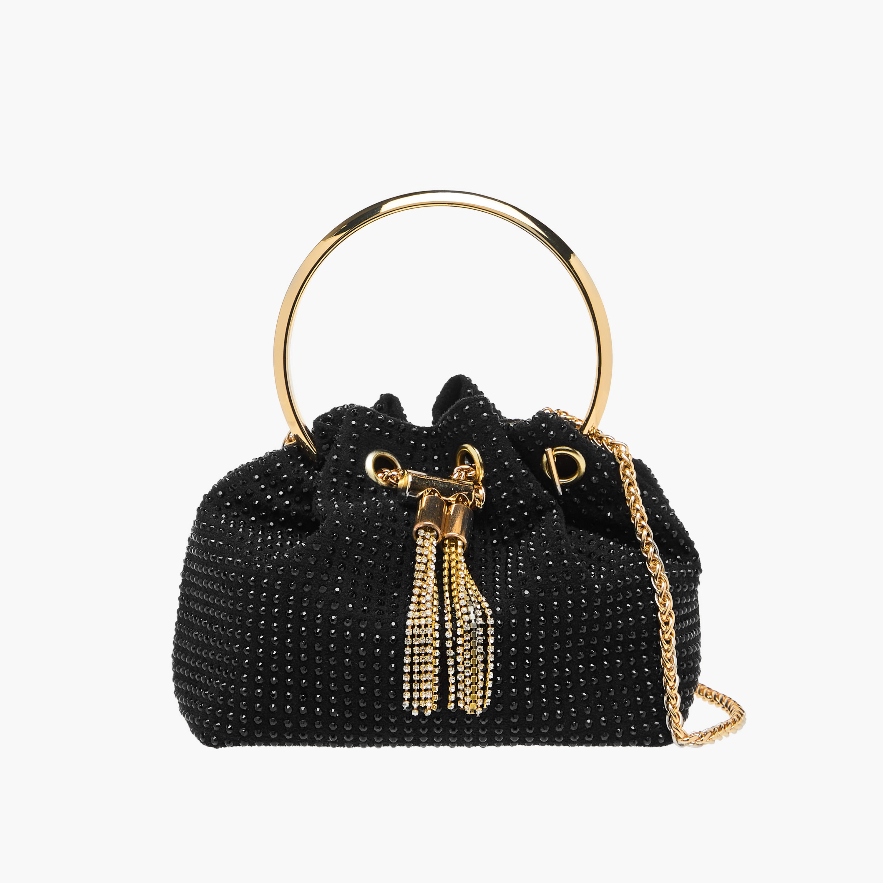 شنطة دلو مزيّنة بمقبض وحزام قابل للفصل-women-bagsandwallets-handbags-image-1