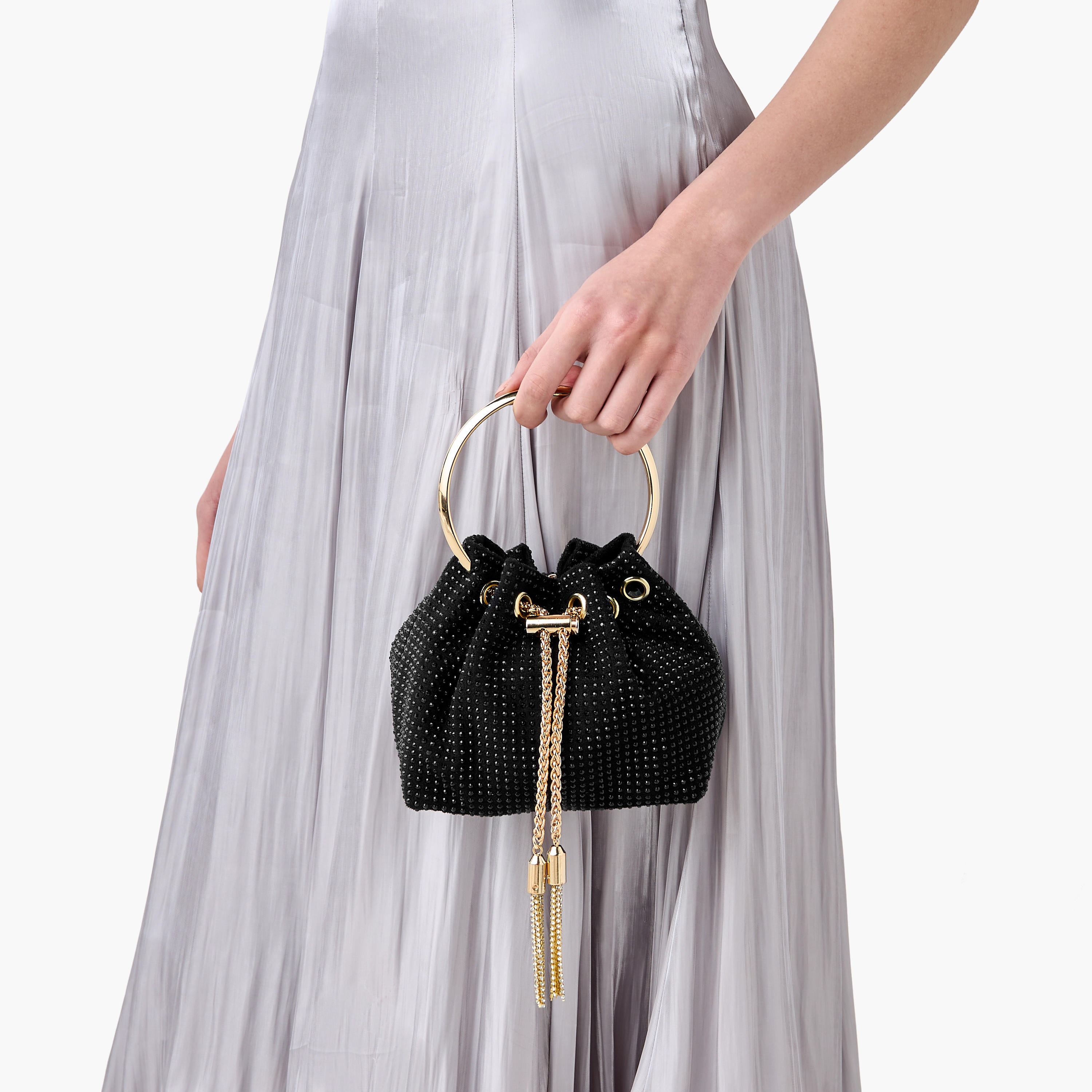 شنطة دلو مزيّنة بمقبض وحزام قابل للفصل-women-bagsandwallets-handbags-image-2