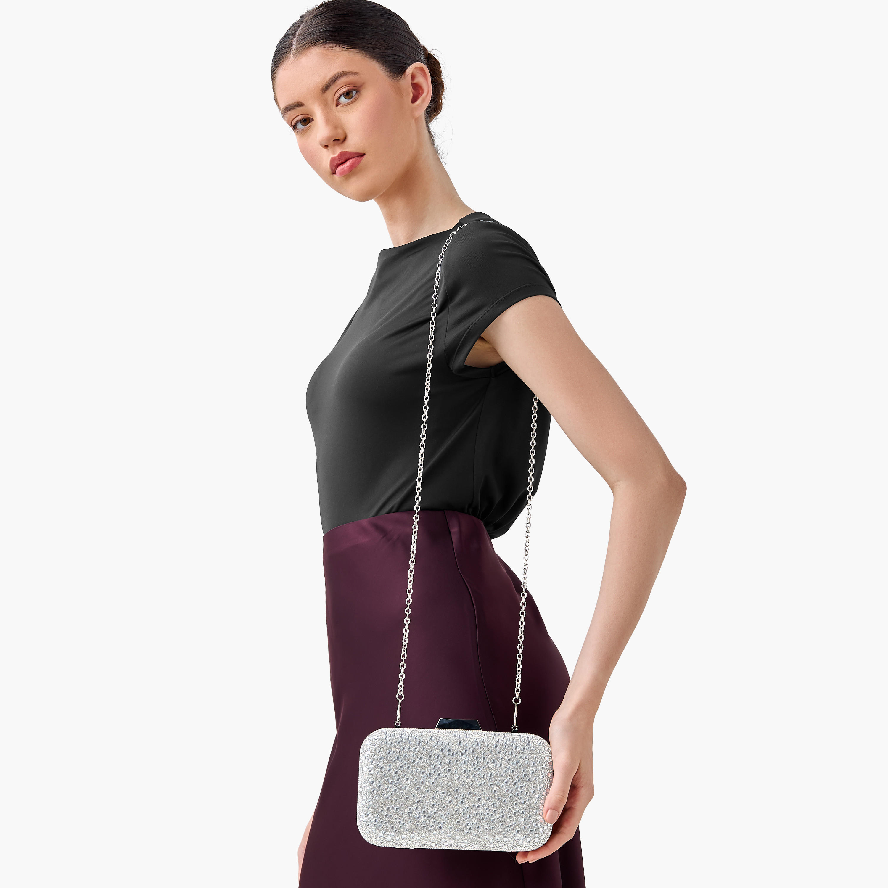 Embellished Clutch with Chain Strap-women-bagsandwallets-wallets-image-7