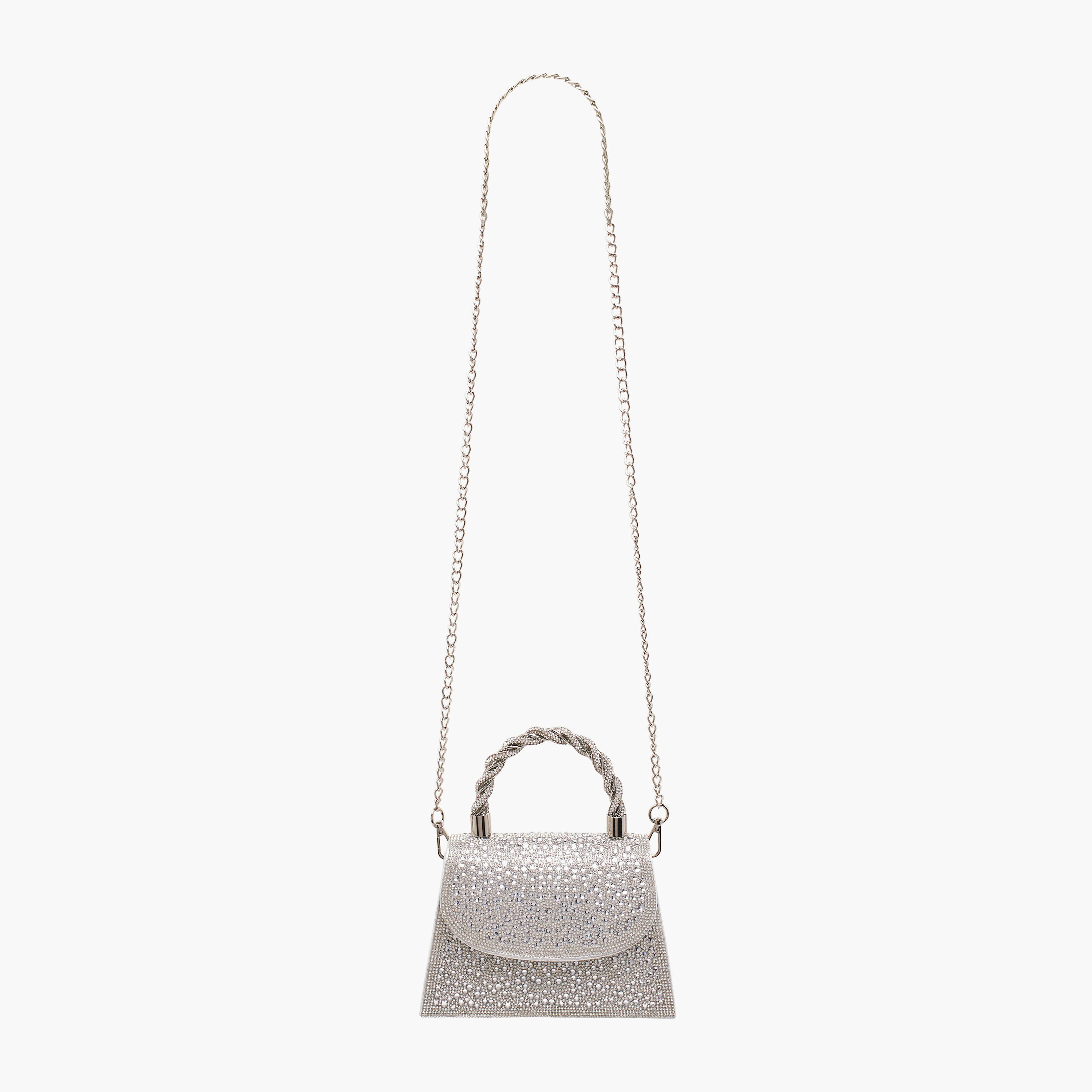 شنطة كروس بودي مزينة بحزام سلسلة وطية إغلاق-women-bagsandwallets-handbags-image-3