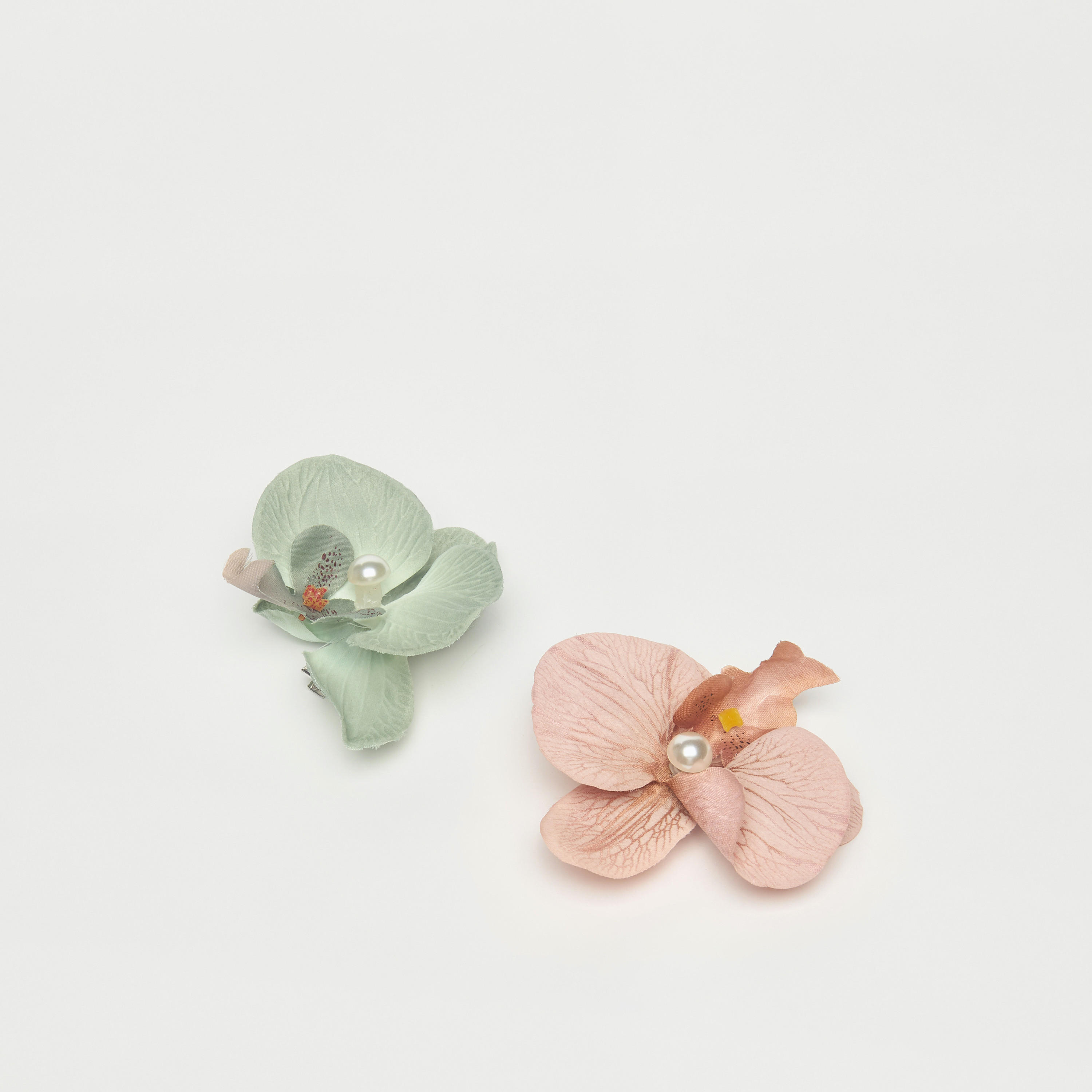 مشبك شعر بتصميم زهرة وتزيينات لؤلؤ - عبوة من قطعتين-women-hairaccessories-clips-image-1