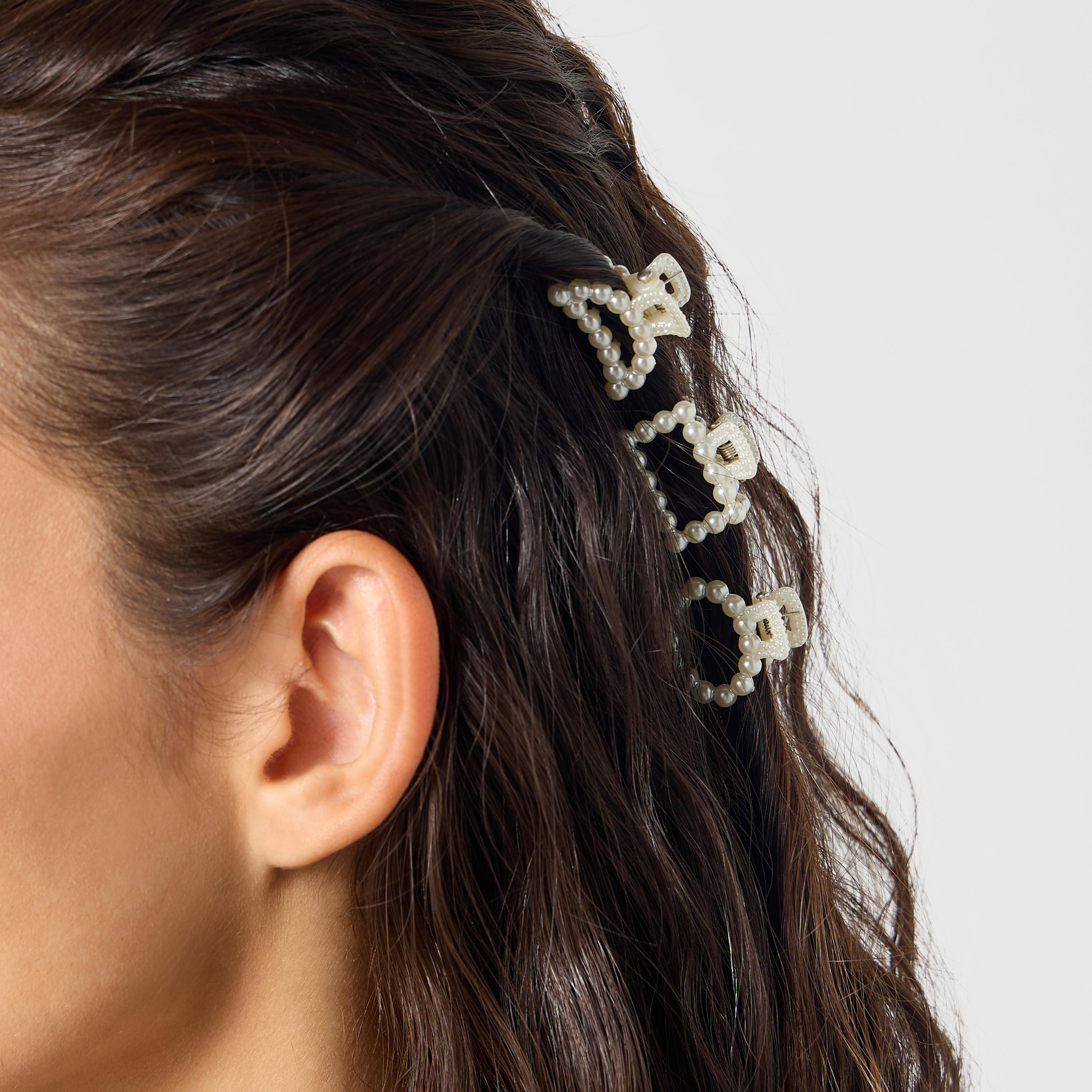 مشبك شعر بزينة لؤلؤ - طقم 8 قطع-women-hairaccessories-clamps-image-2