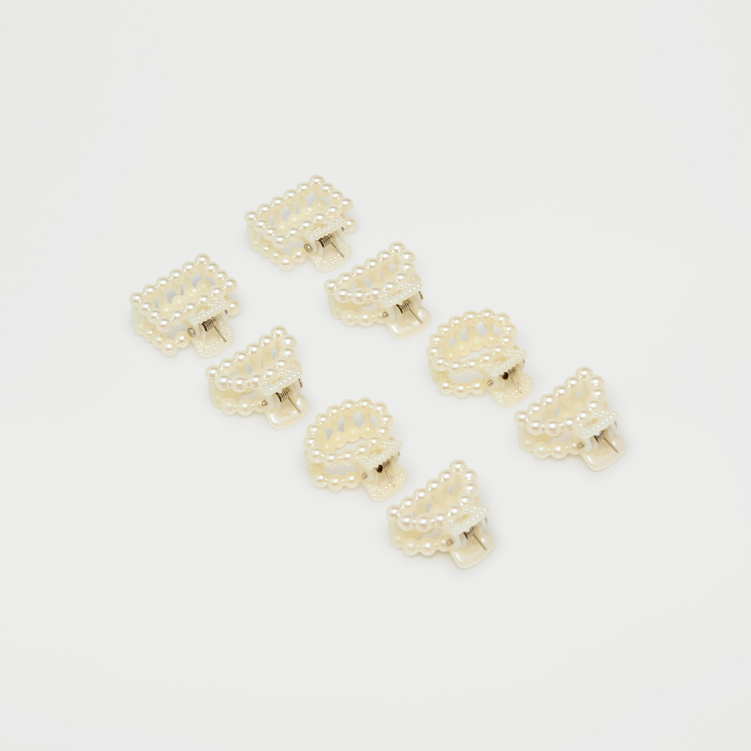 مشبك شعر بزينة لؤلؤ - طقم 8 قطع-women-hairaccessories-clamps-image-3