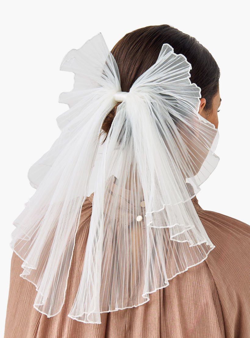 مشبك شعر بارز الملمس بتصميم فيونكة-women-hairaccessories-clips-image-2