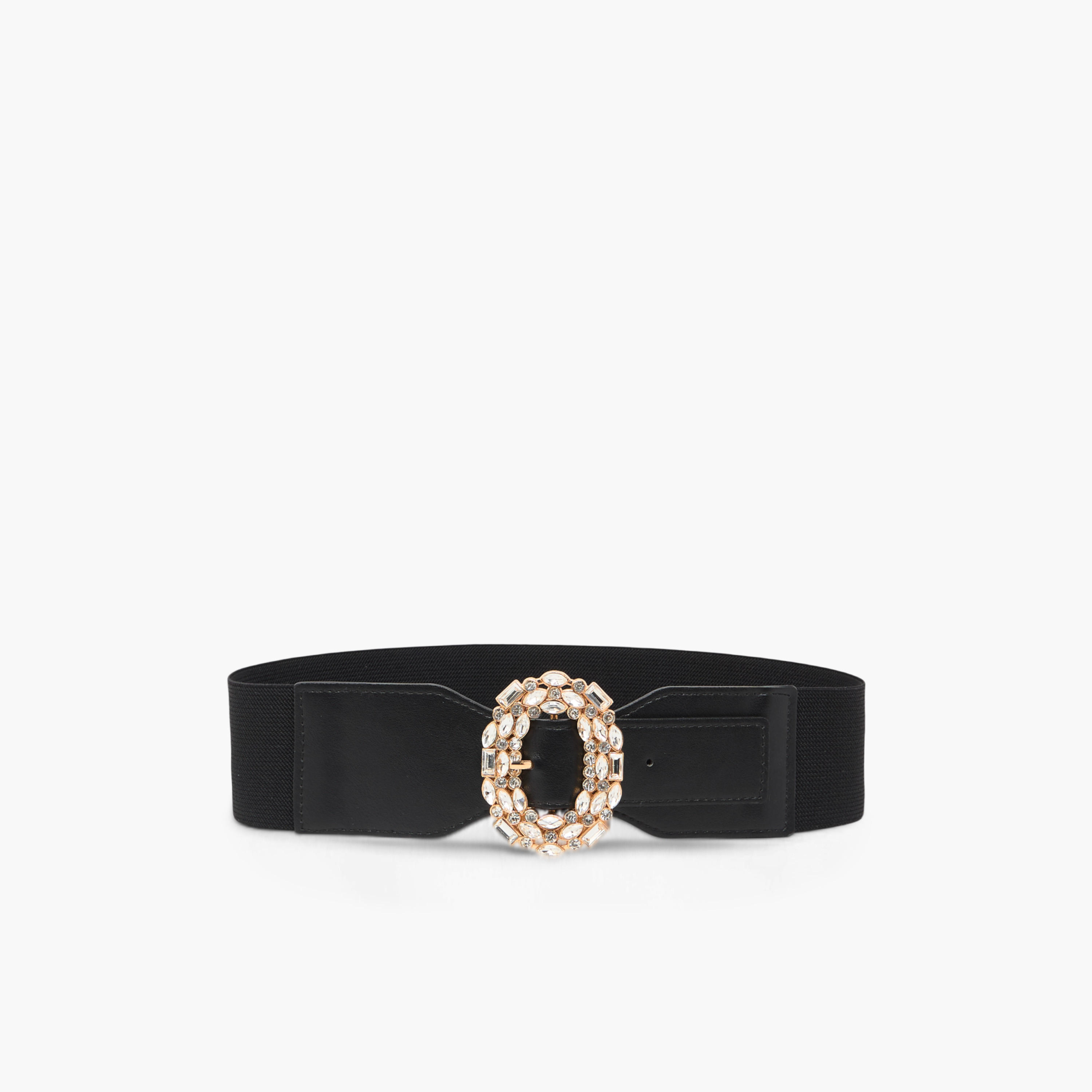 Embellished Belt with Buckle Closure-women-clothingaccessories-belts-image-1