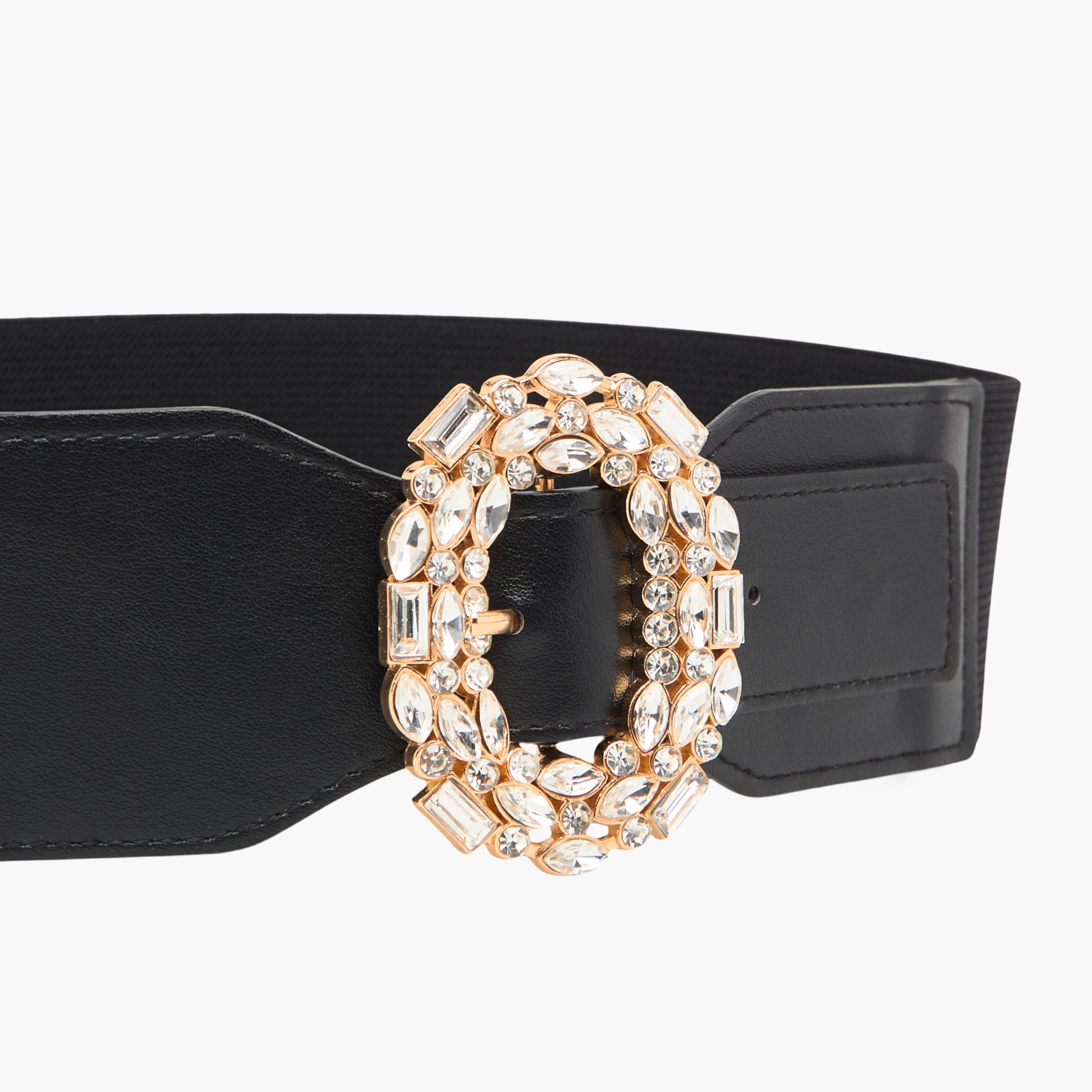 Embellished Belt with Buckle Closure-women-clothingaccessories-belts-image-3