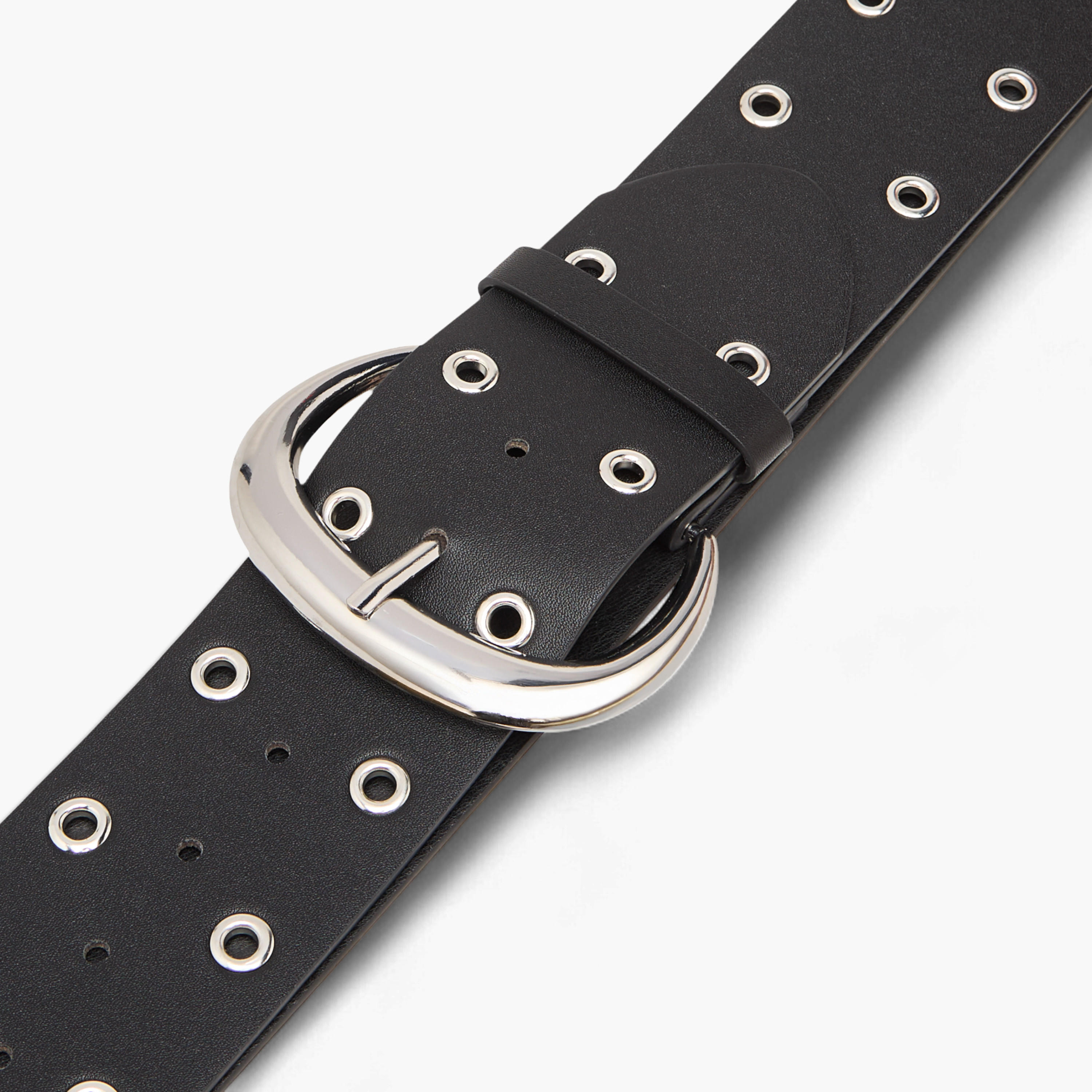 حزام مرصع مزين بإبزيم إغلاق بدبوس-women-clothingaccessories-belts-image-3