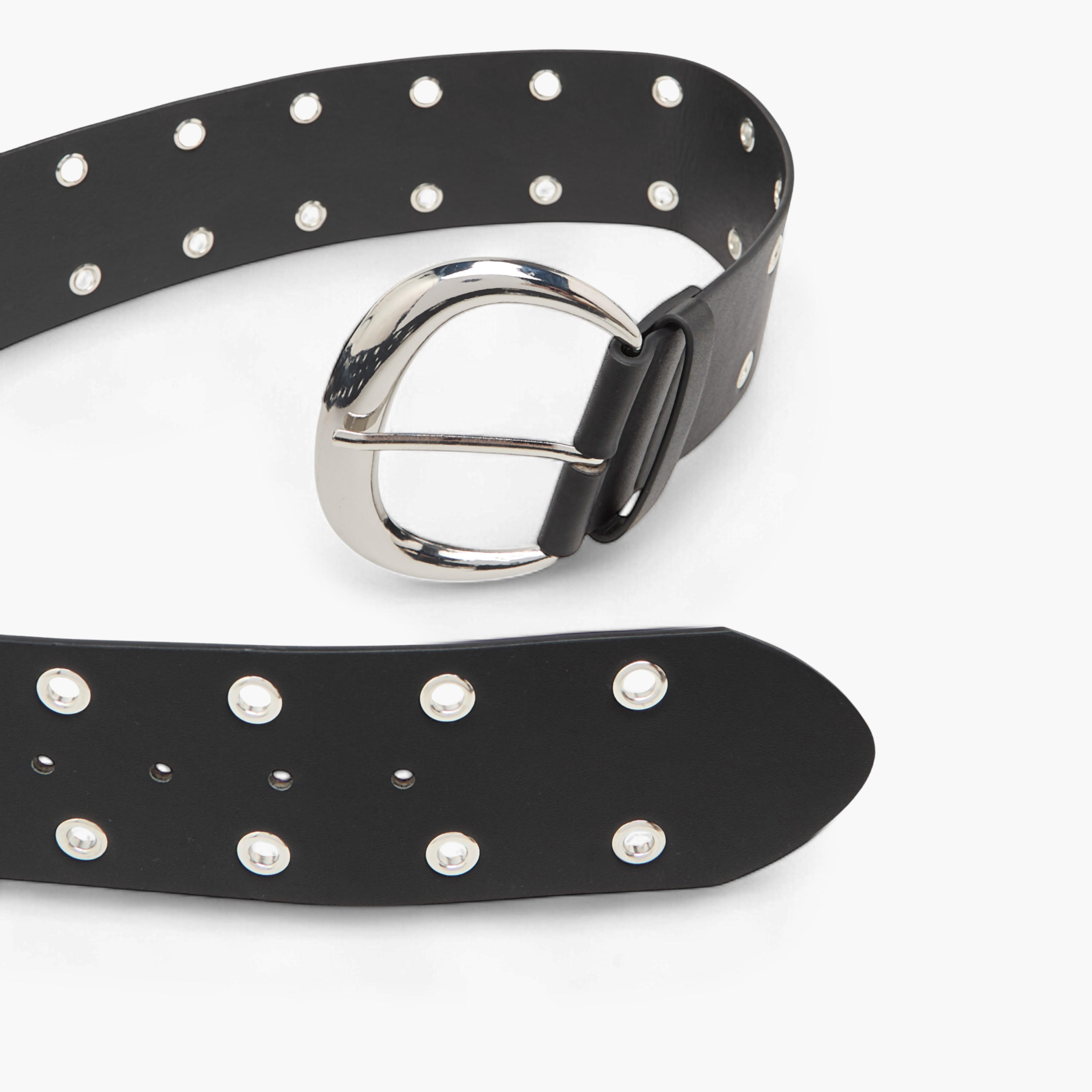 حزام مرصع مزين بإبزيم إغلاق بدبوس-women-clothingaccessories-belts-image-2