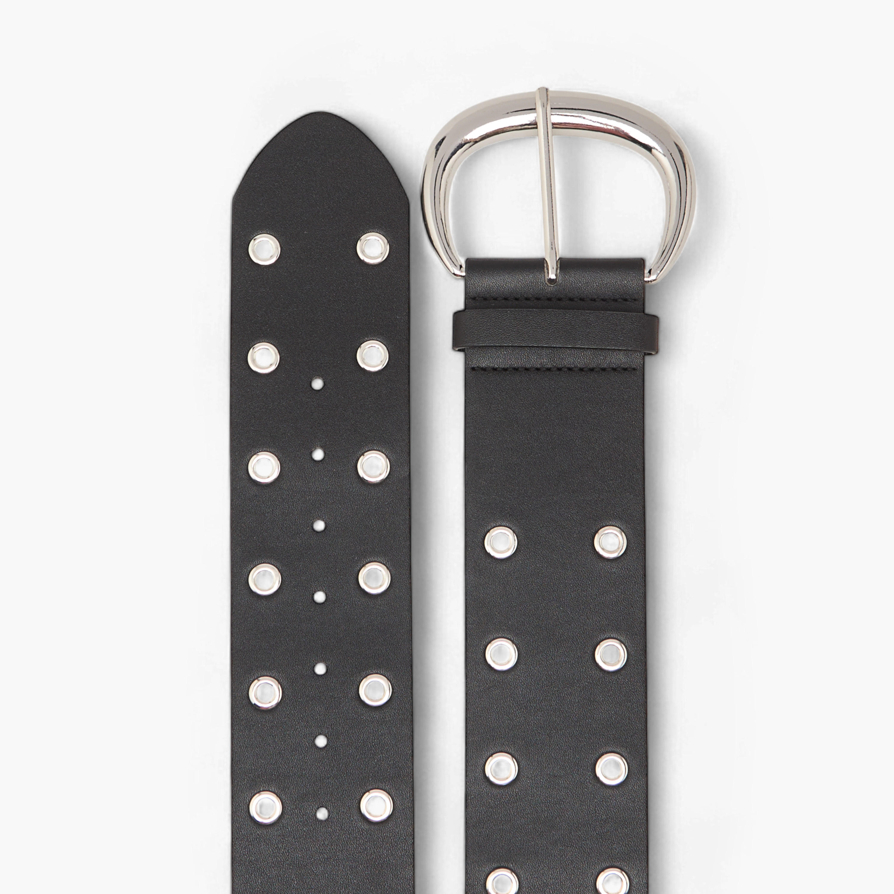 حزام مرصع مزين بإبزيم إغلاق بدبوس-women-clothingaccessories-belts-image-1