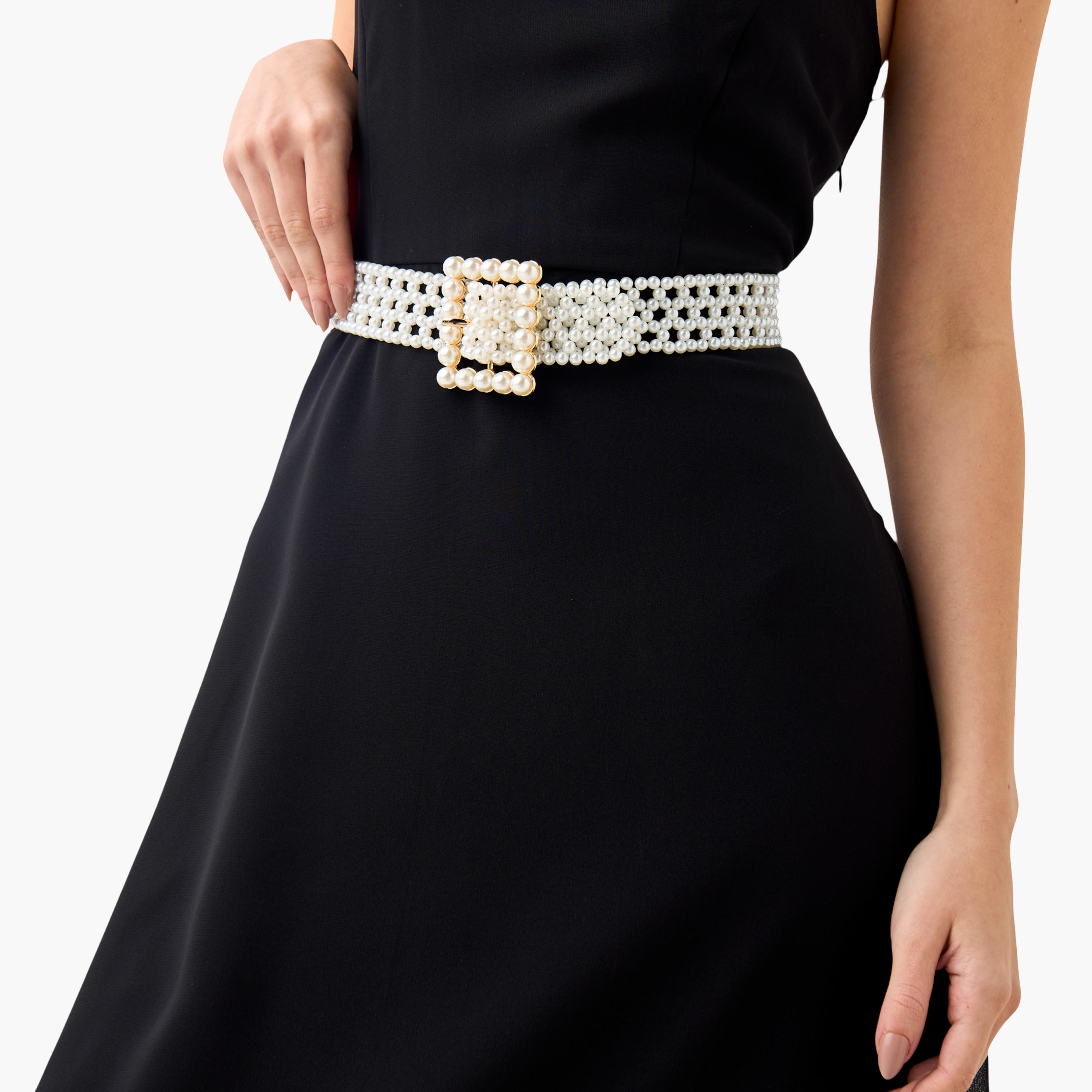 Embellished Belt with Buckle Closure-women-clothingaccessories-belts-image-2