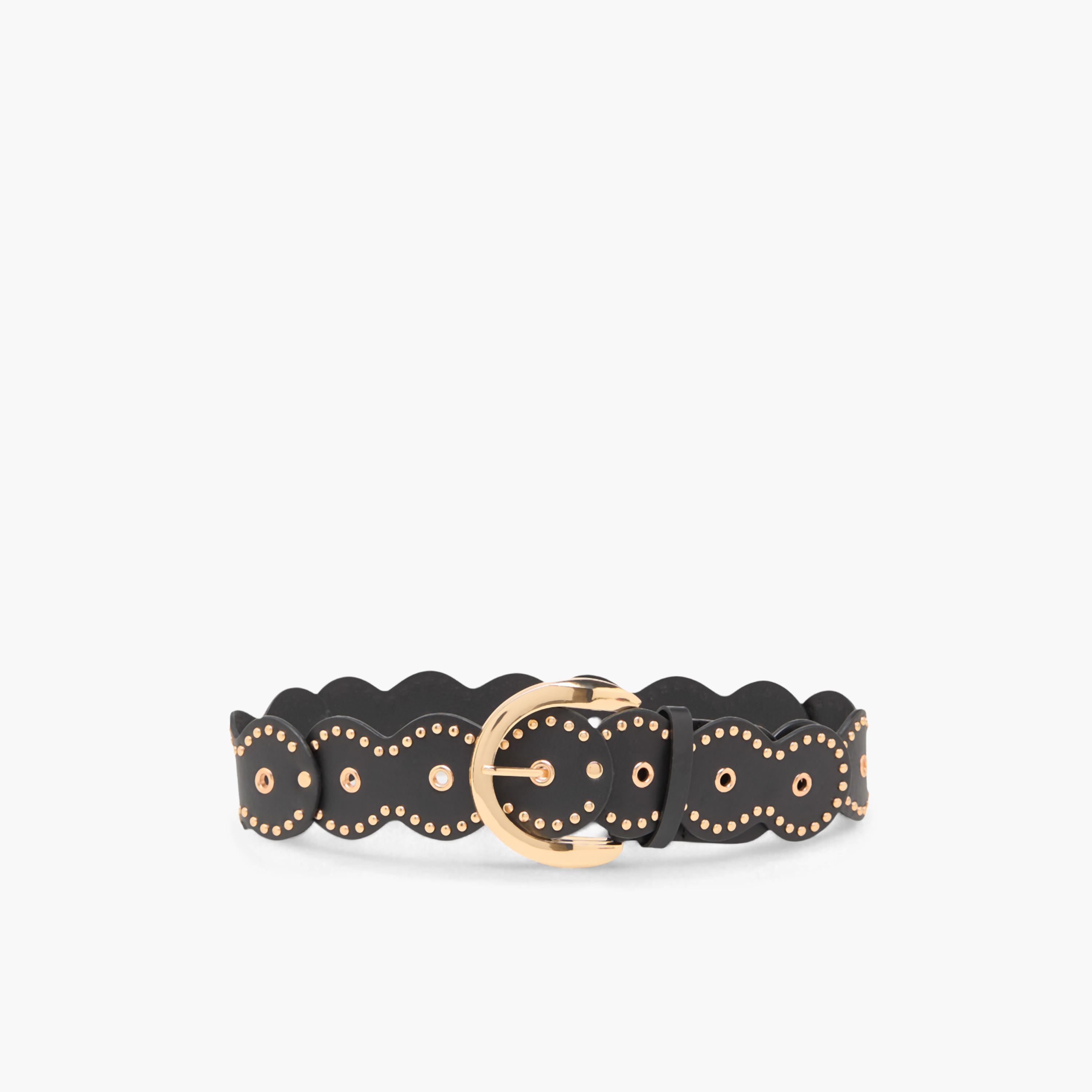 Stud Embellished Belt with Pin Buckle Closure-women-clothingaccessories-belts-image-1