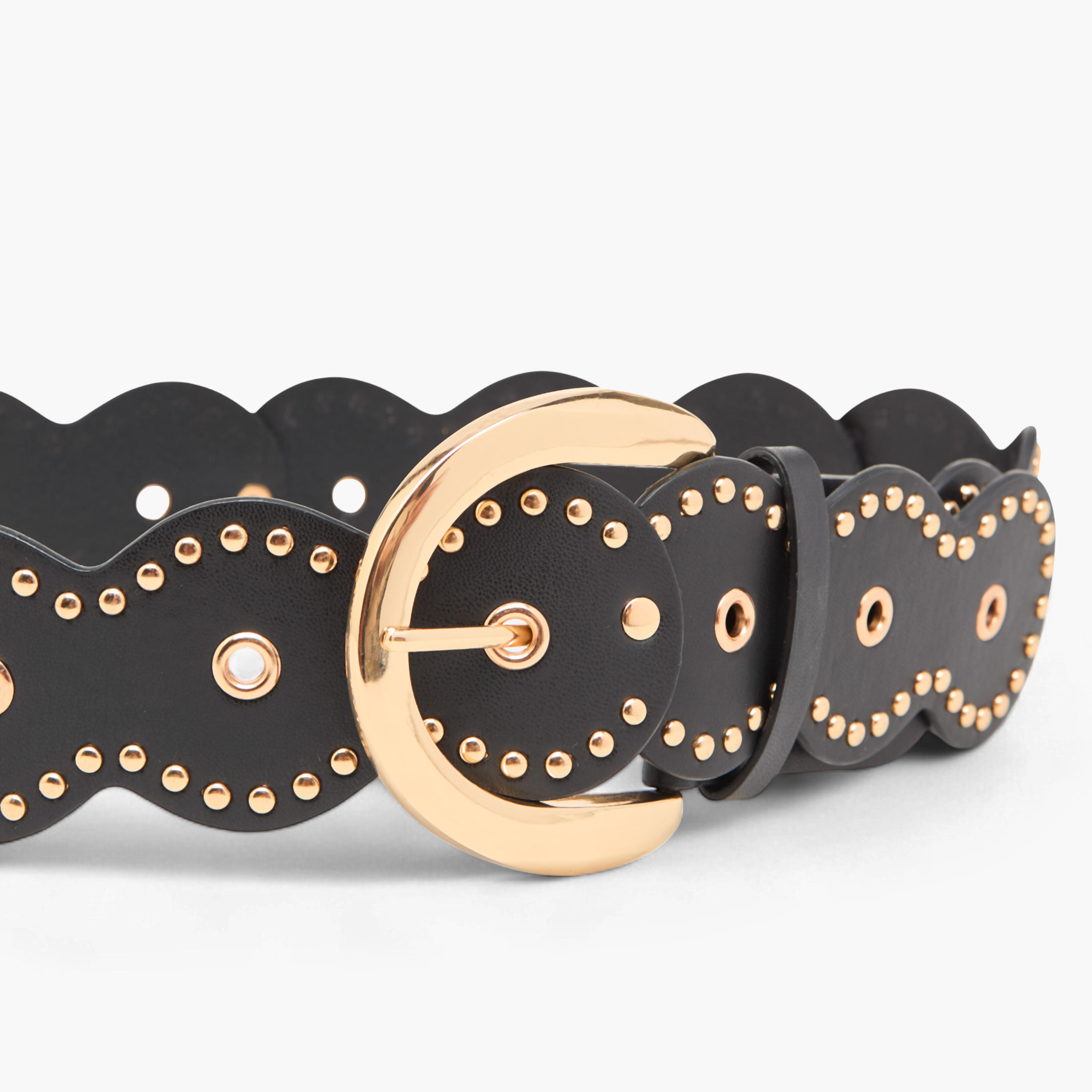 Stud Embellished Belt with Pin Buckle Closure-women-clothingaccessories-belts-image-3