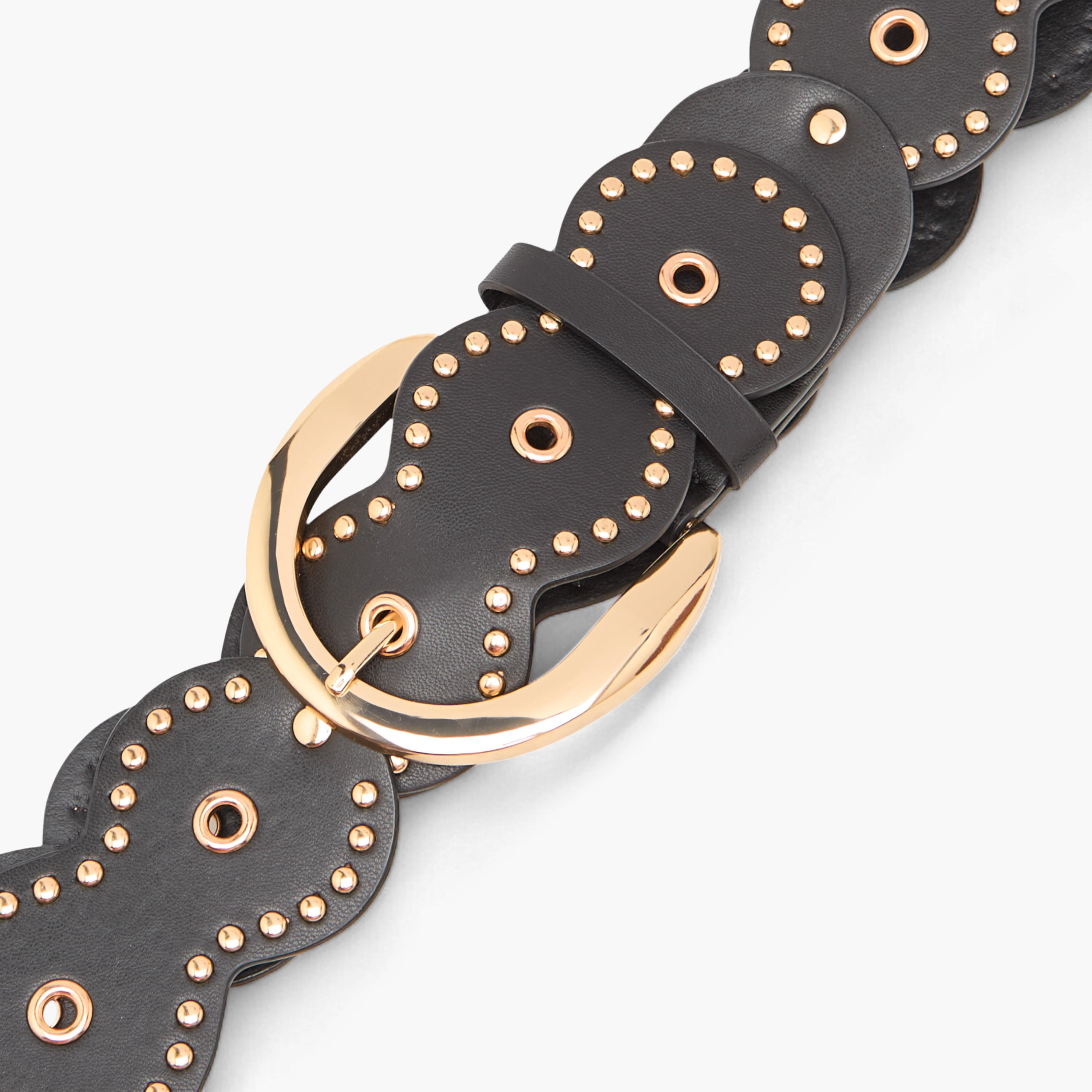 Stud Embellished Belt with Pin Buckle Closure-women-clothingaccessories-belts-image-5