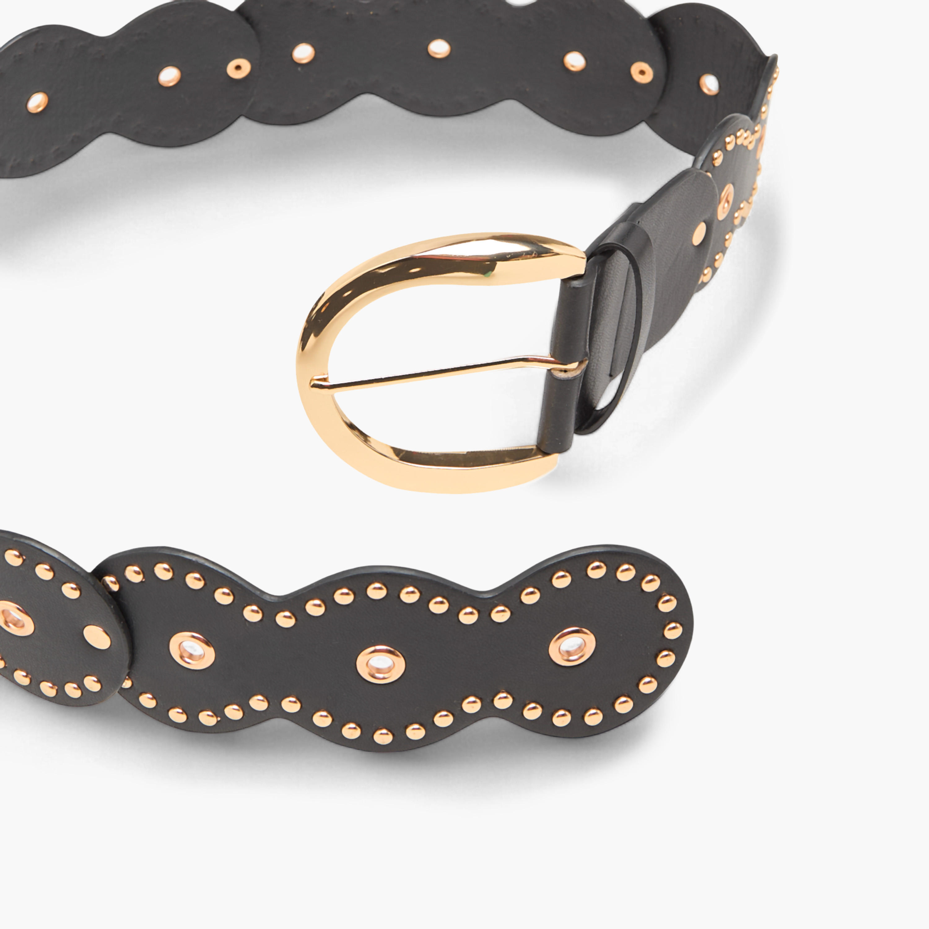 Stud Embellished Belt with Pin Buckle Closure-women-clothingaccessories-belts-image-6