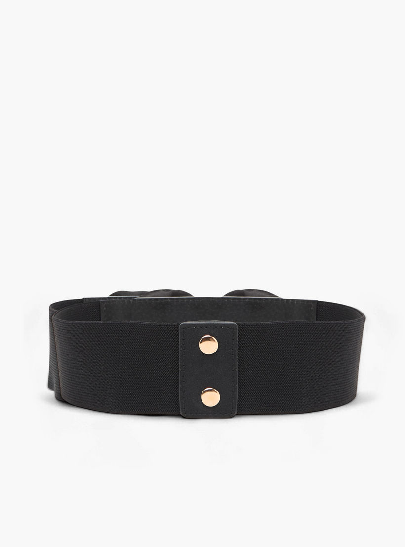 Textured Elasticated Belt with Snap Button Closure-women-clothingaccessories-belts-image-4