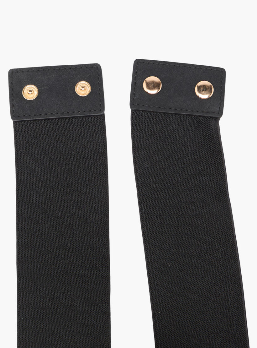 Textured Elasticated Belt with Snap Button Closure-women-clothingaccessories-belts-image-7