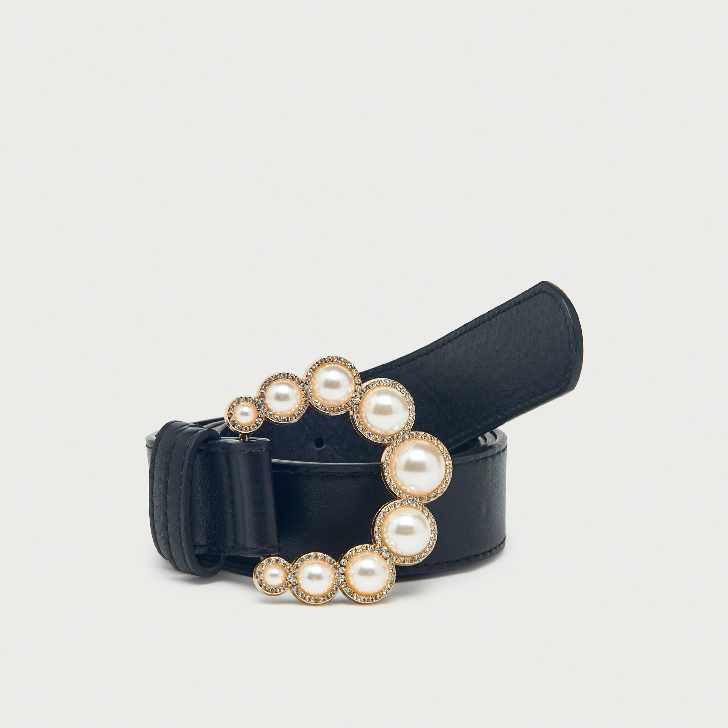 Pearl Embellished Belt with Buckle Closure-women-clothingaccessories-belts-image-3
