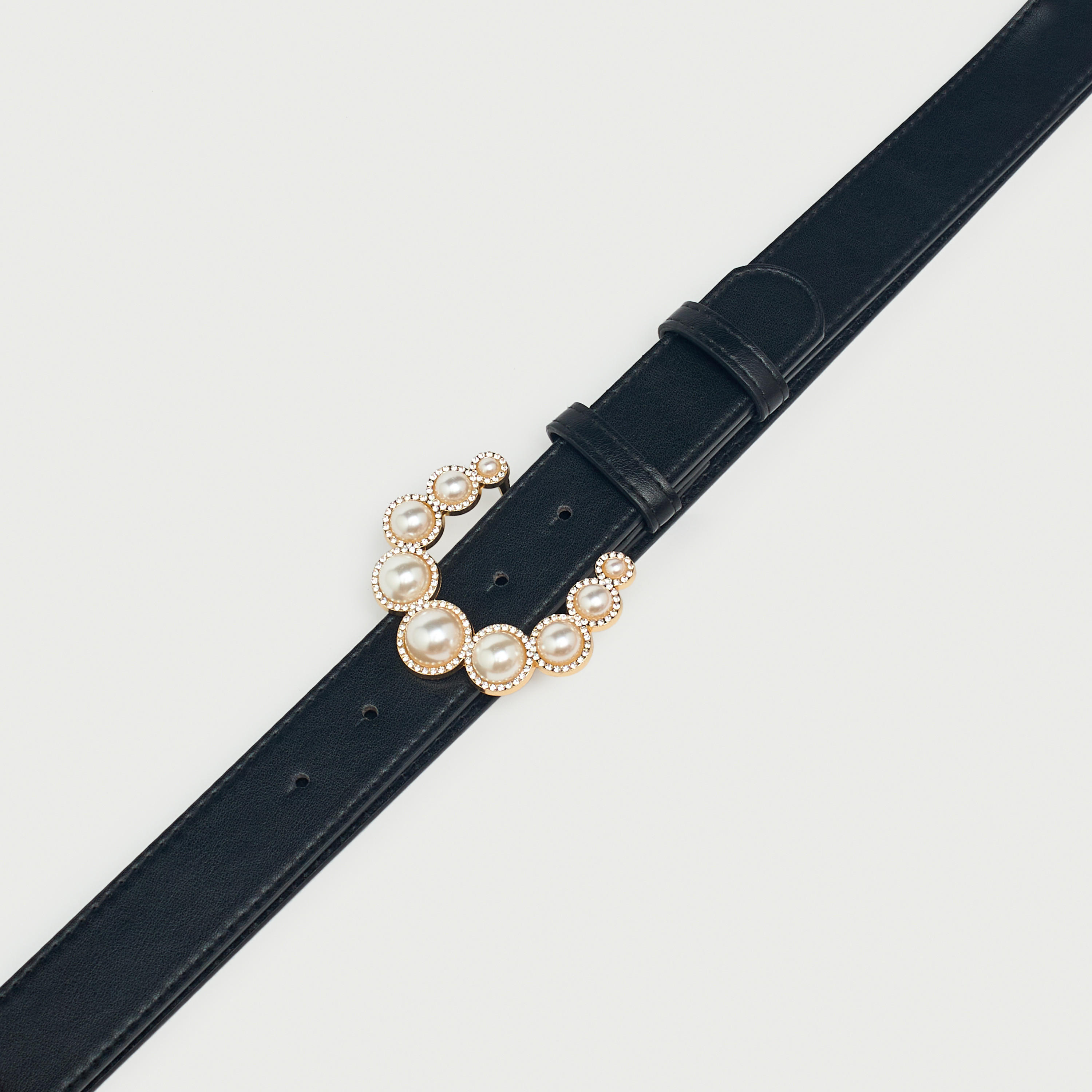 Pearl Embellished Belt with Buckle Closure-women-clothingaccessories-belts-image-4