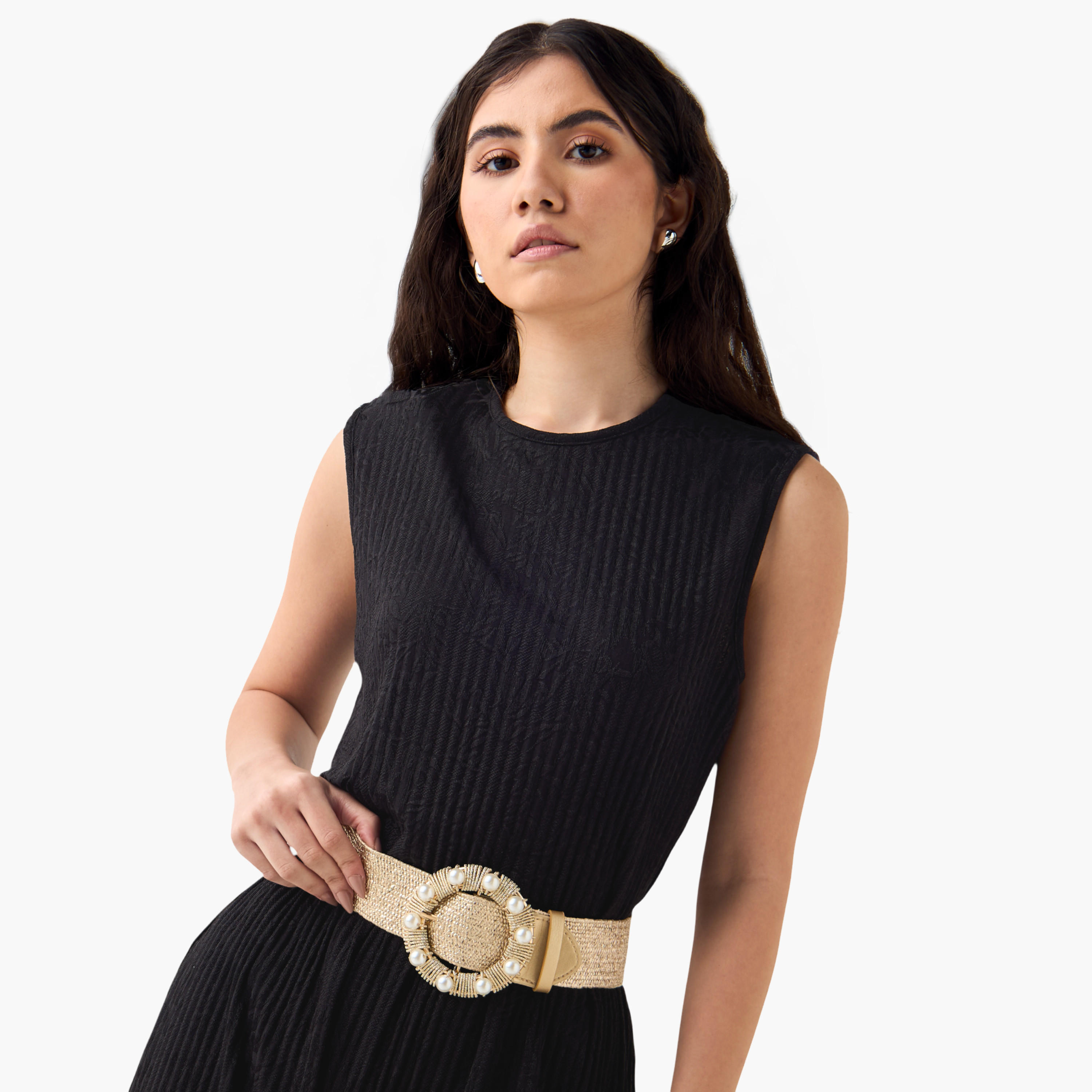 حزام بإبزيم إغلاق بدبوس وتزيينات لؤلؤ-women-clothingaccessories-belts-image-2