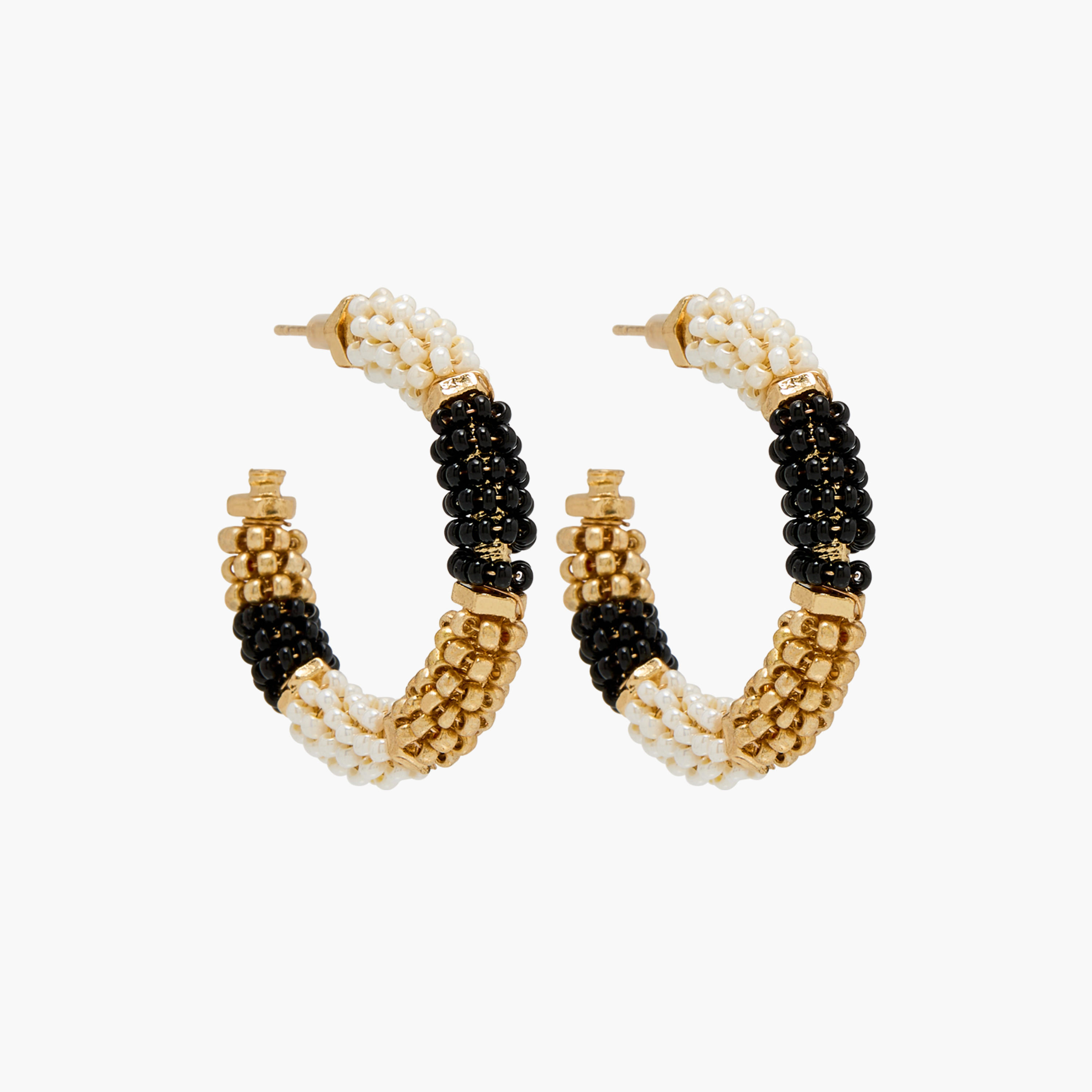 حلقان طوق مزيّنة بمكبس إغلاق خلفي - طقم من قطعتين-women-watchesandjewellery-jewellery-earrings-image-3