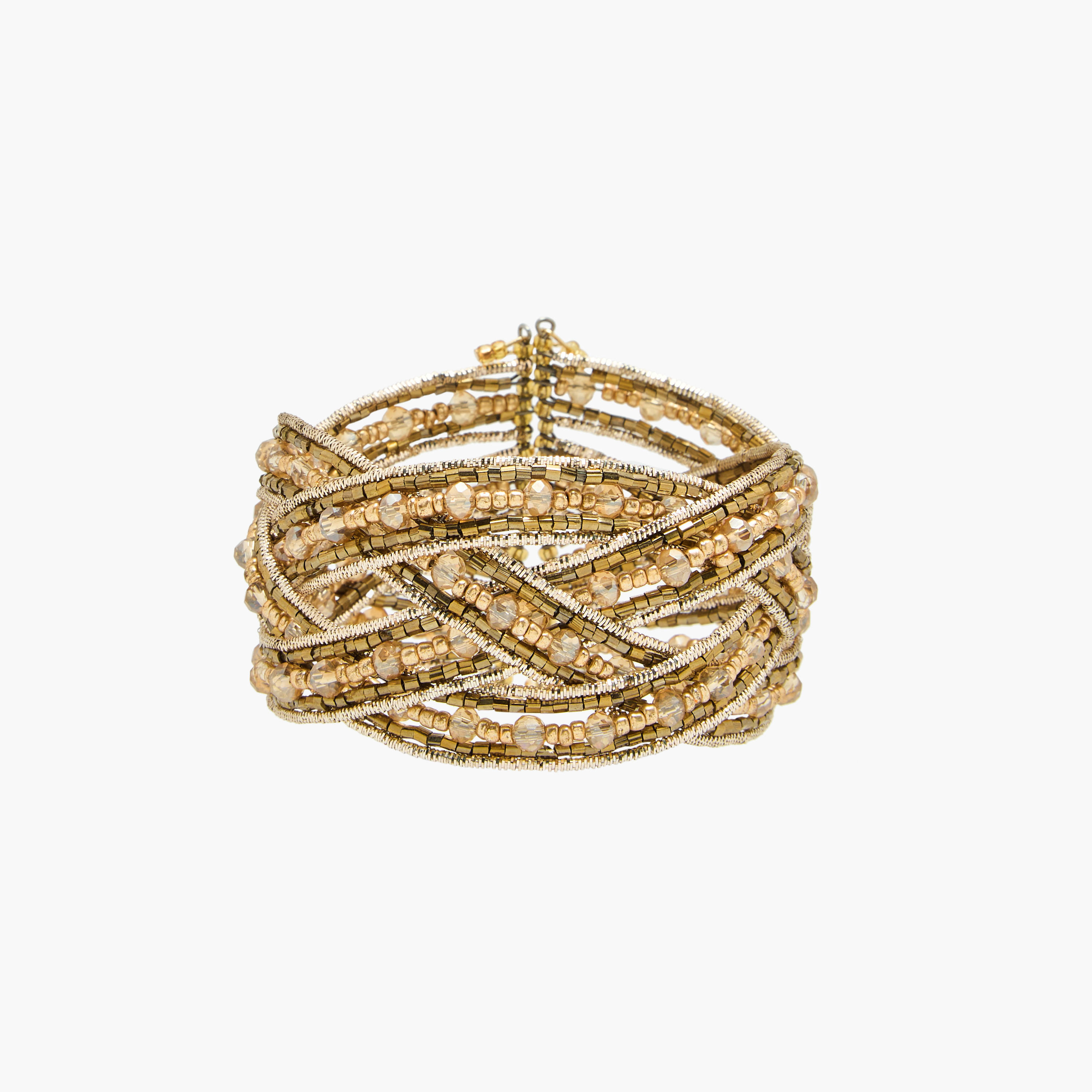 Beaded Cuff Bracelet-women-watchesandjewellery-jewellery-banglesandbracelets-image-1