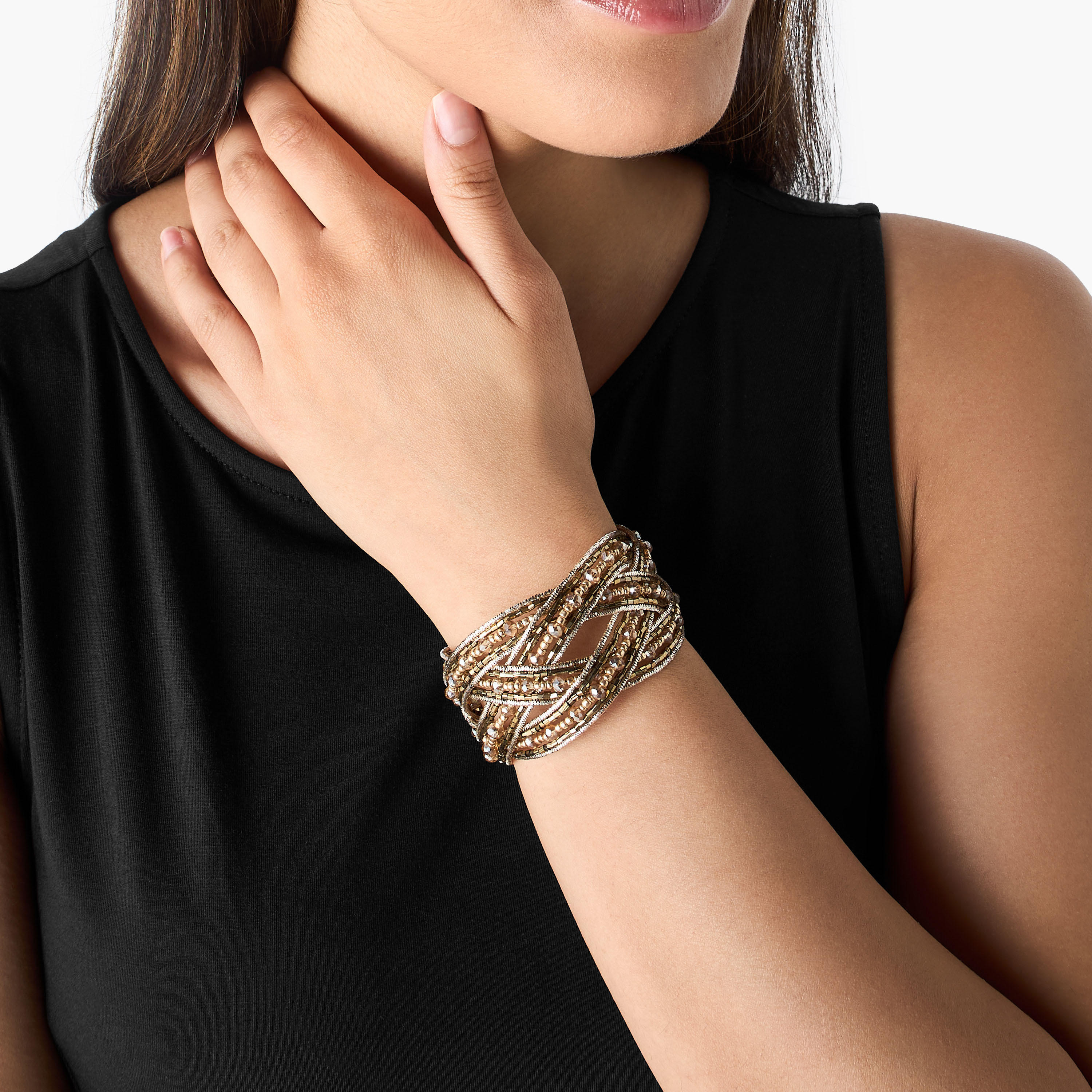 Beaded Cuff Bracelet-women-watchesandjewellery-jewellery-banglesandbracelets-image-2