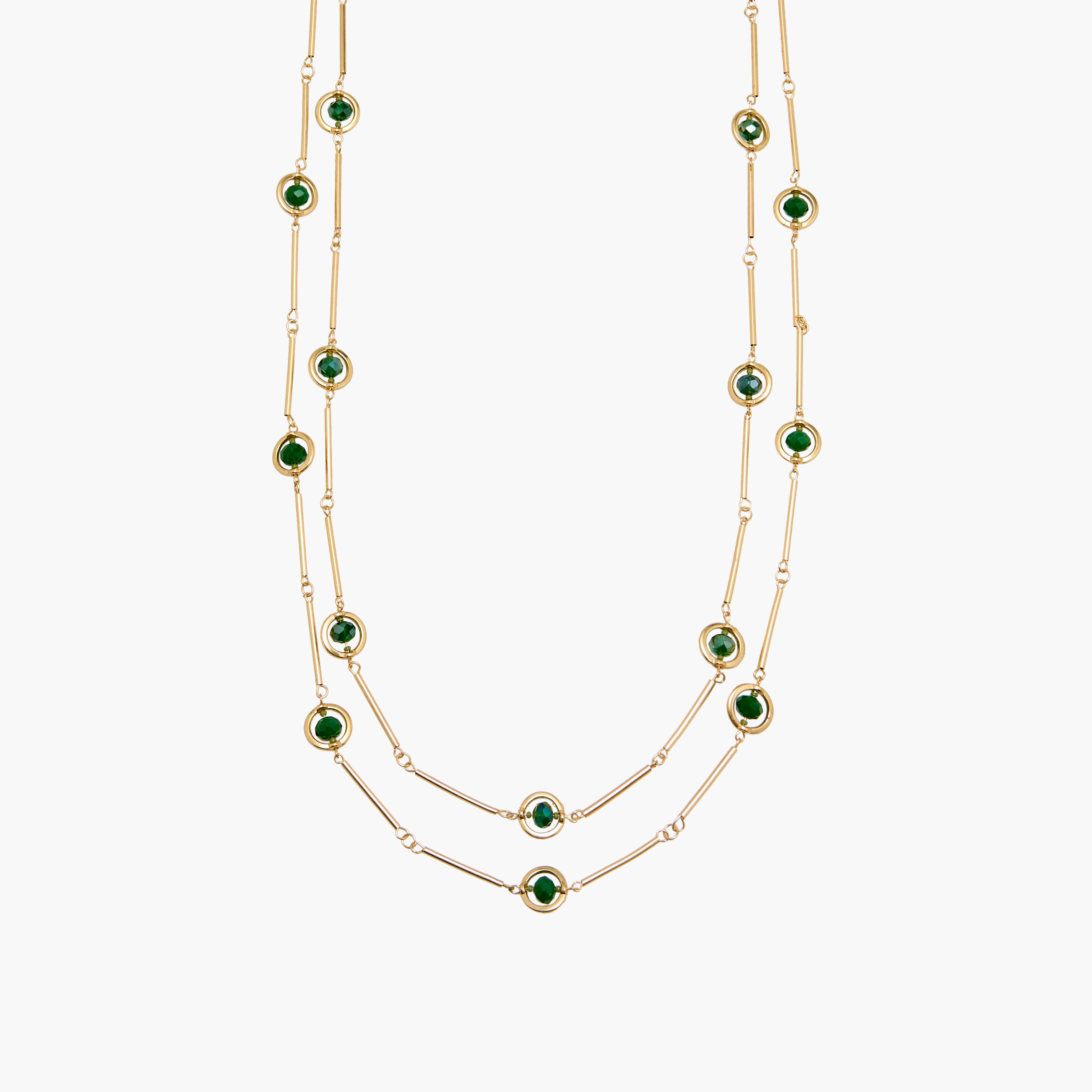 Embellished Layered Necklace with Lobster Clasp Closure-women-watchesandjewellery-jewellery-necklacesandpendants-image-1