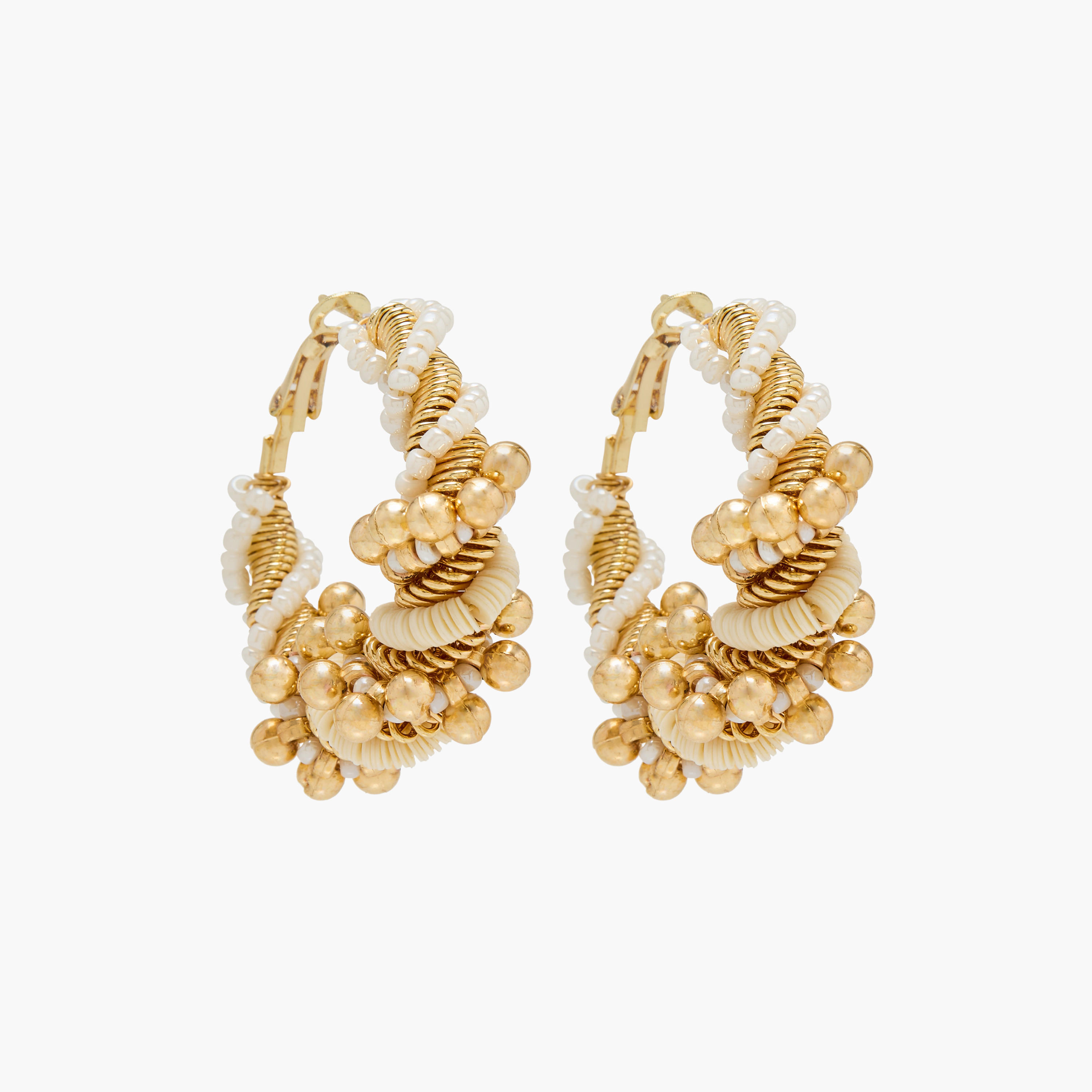 Embellished Hoop Earrings-women-watchesandjewellery-jewellery-earrings-image-1