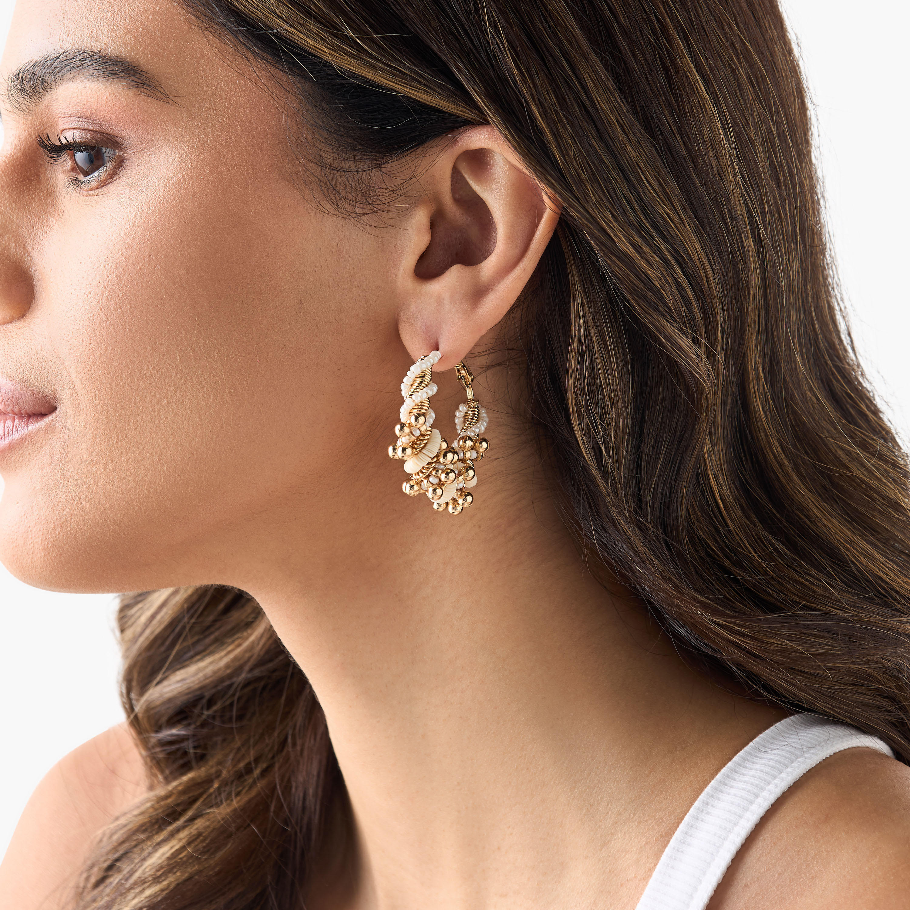 Embellished Hoop Earrings-women-watchesandjewellery-jewellery-earrings-image-2