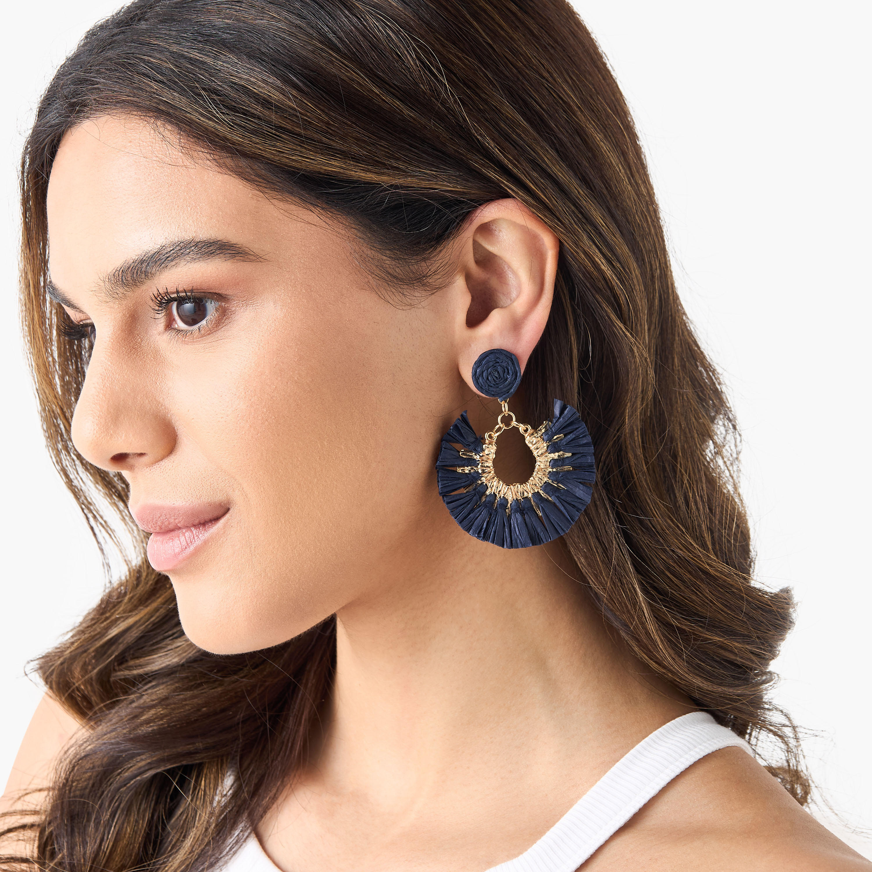 حلق متدلي بشراشيب ومكبس إغلاق خلفي -women-watchesandjewellery-jewellery-earrings-image-2