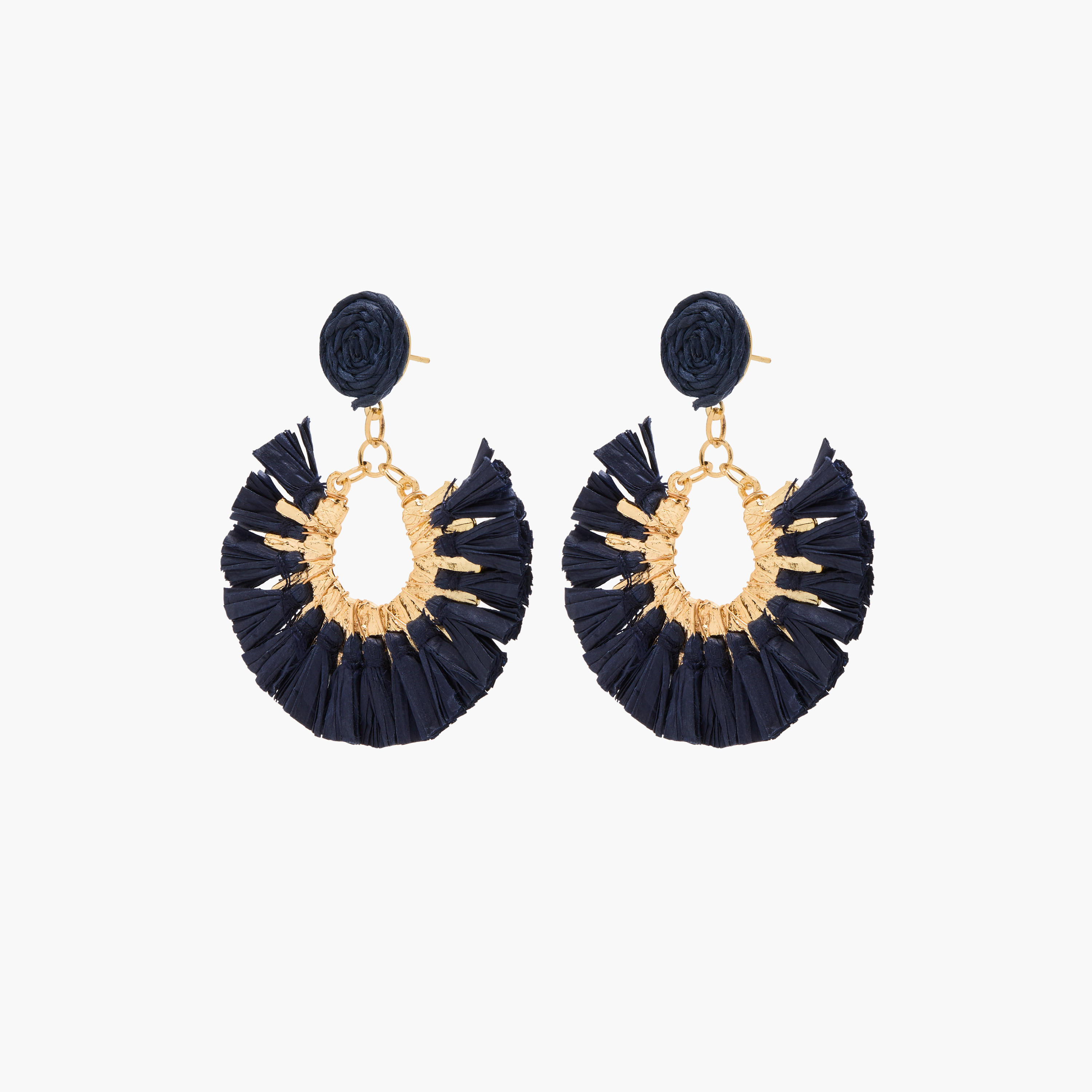 حلق متدلي بشراشيب ومكبس إغلاق خلفي -women-watchesandjewellery-jewellery-earrings-image-3