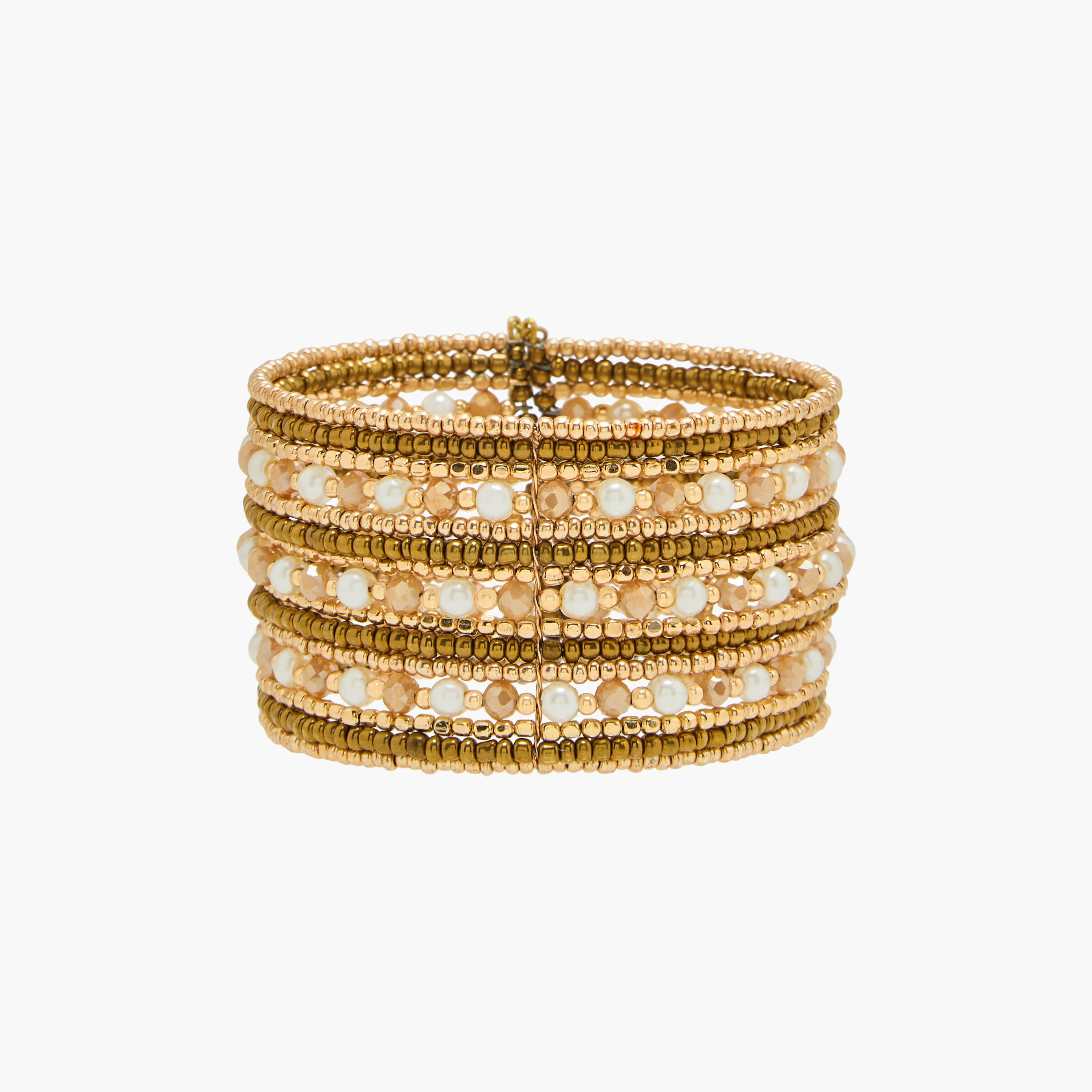 Bead Embellished Cuff Bracelet-women-watchesandjewellery-jewellery-banglesandbracelets-image-1